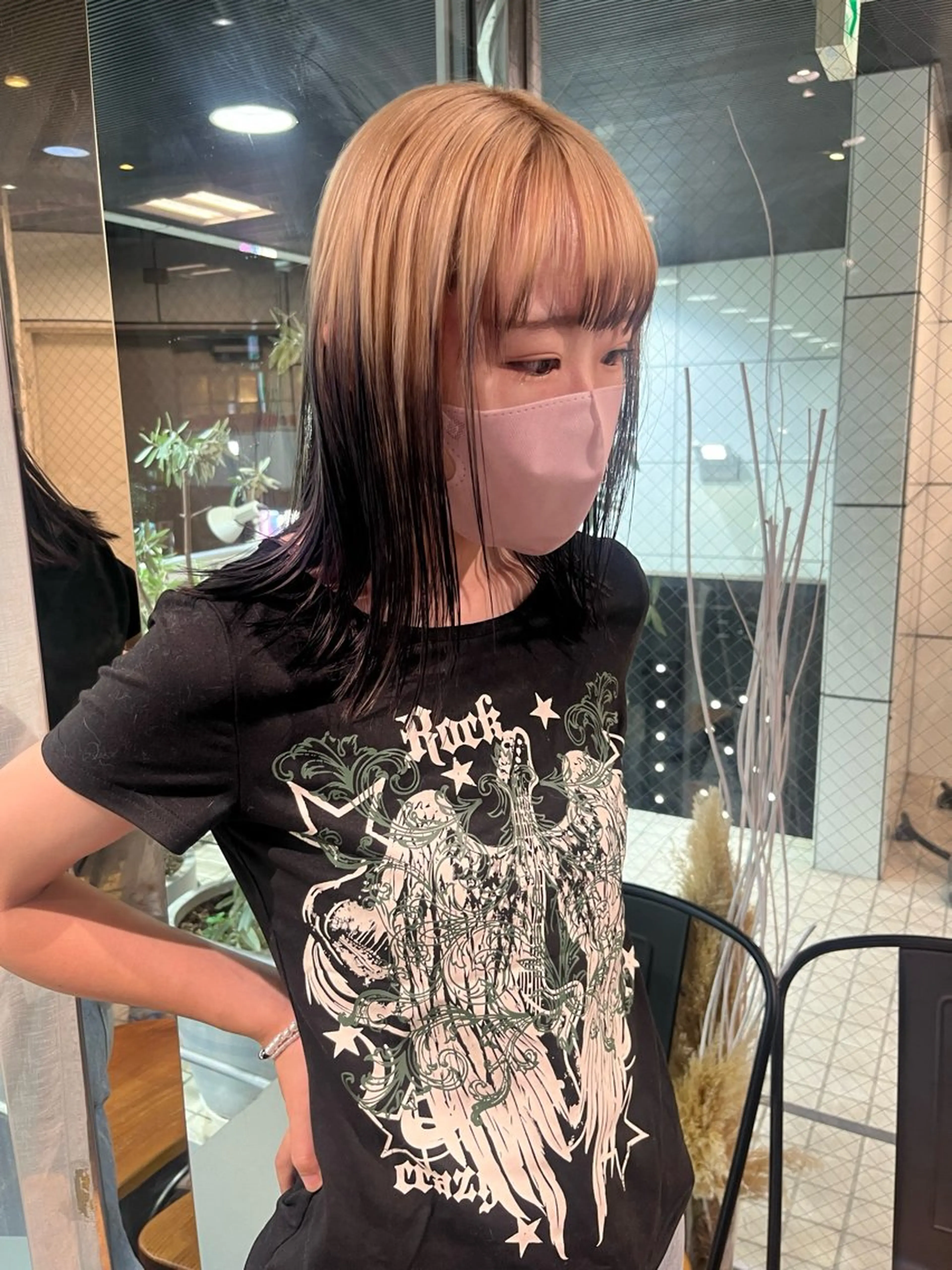 ミディアム カラー 💖デザインカラー/ タダ ハナカ💖のヘアスタイル