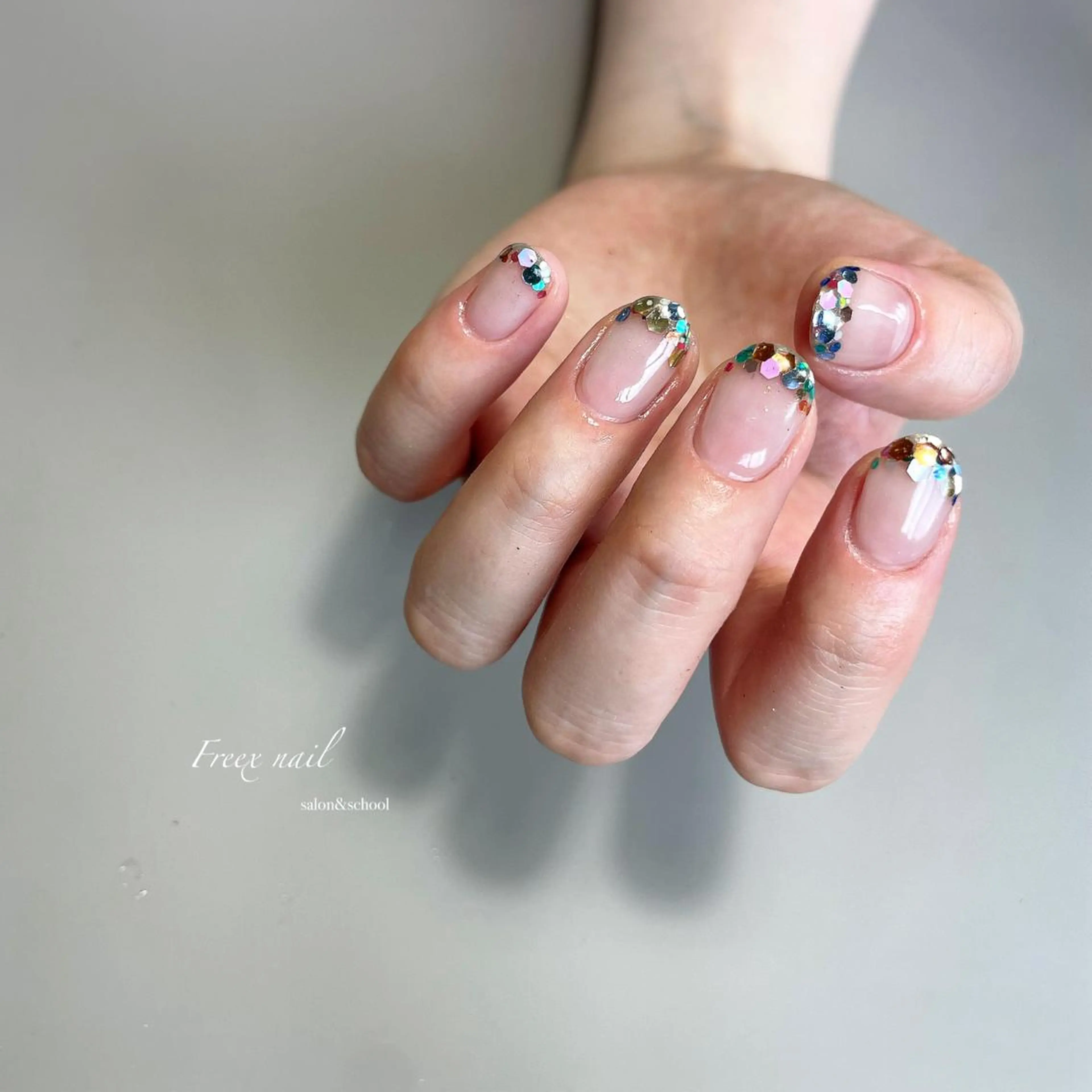 ネイル クリアネイル フレンチネイル ハンドネイル フットネイル Freex nail所属・freex nail /ニュアンス/個性派のネイルデザイン
