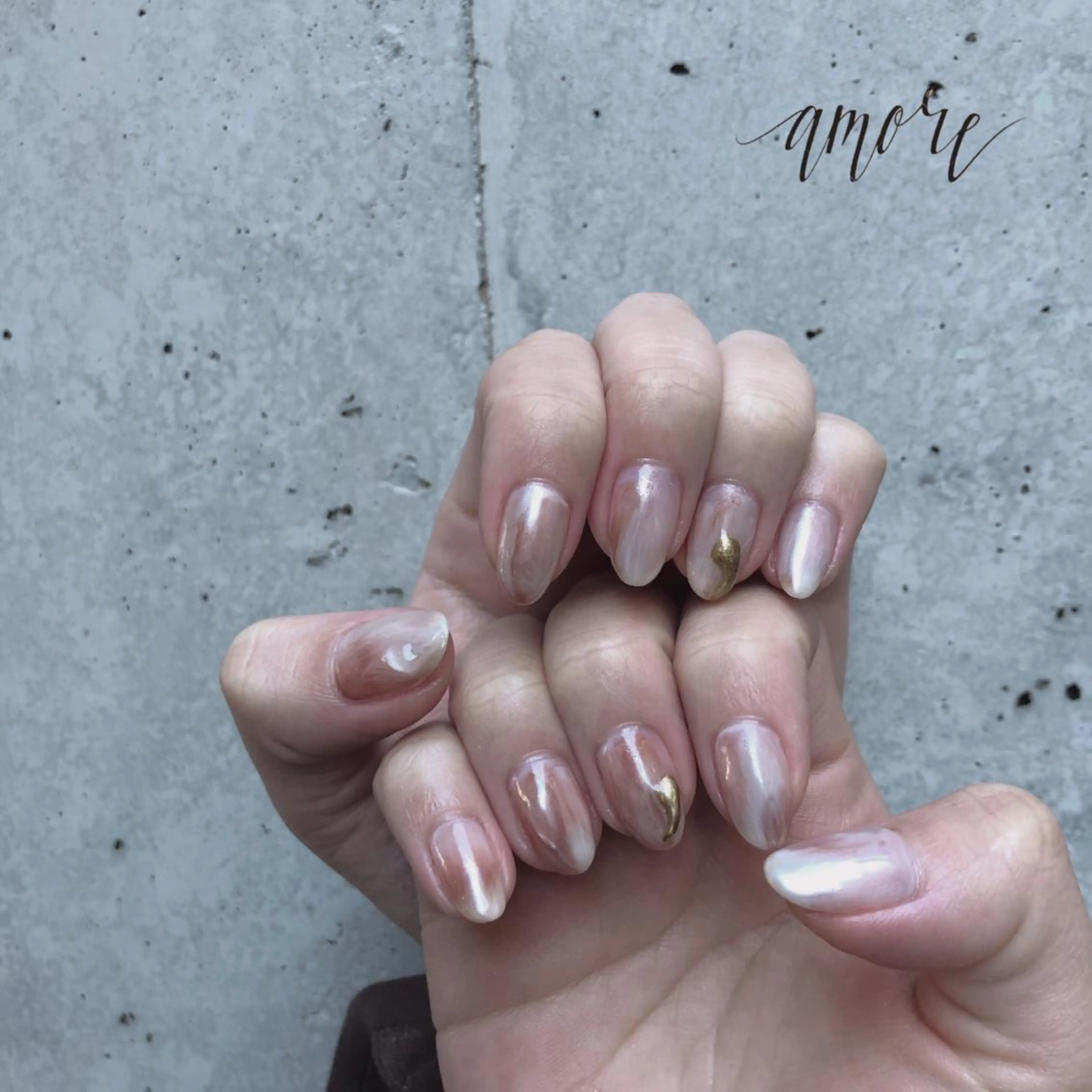 ネイル ジェルネイル ミラーネイル ニュアンスネイル You kyehwaのネイルデザイン