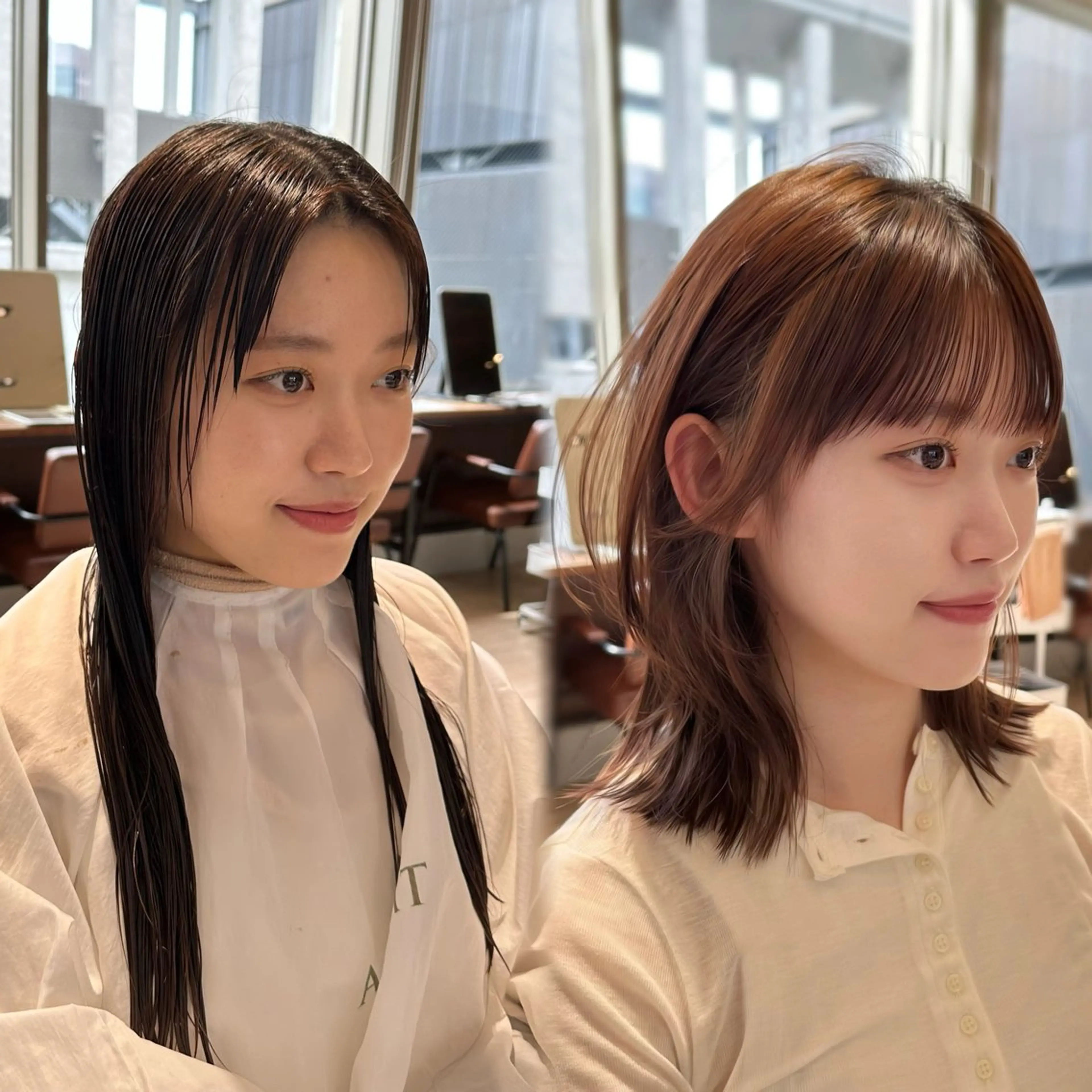 ミディアム カット トリートメント ニュアンスパーマ/ フェザーパーマ/平木のヘアスタイル