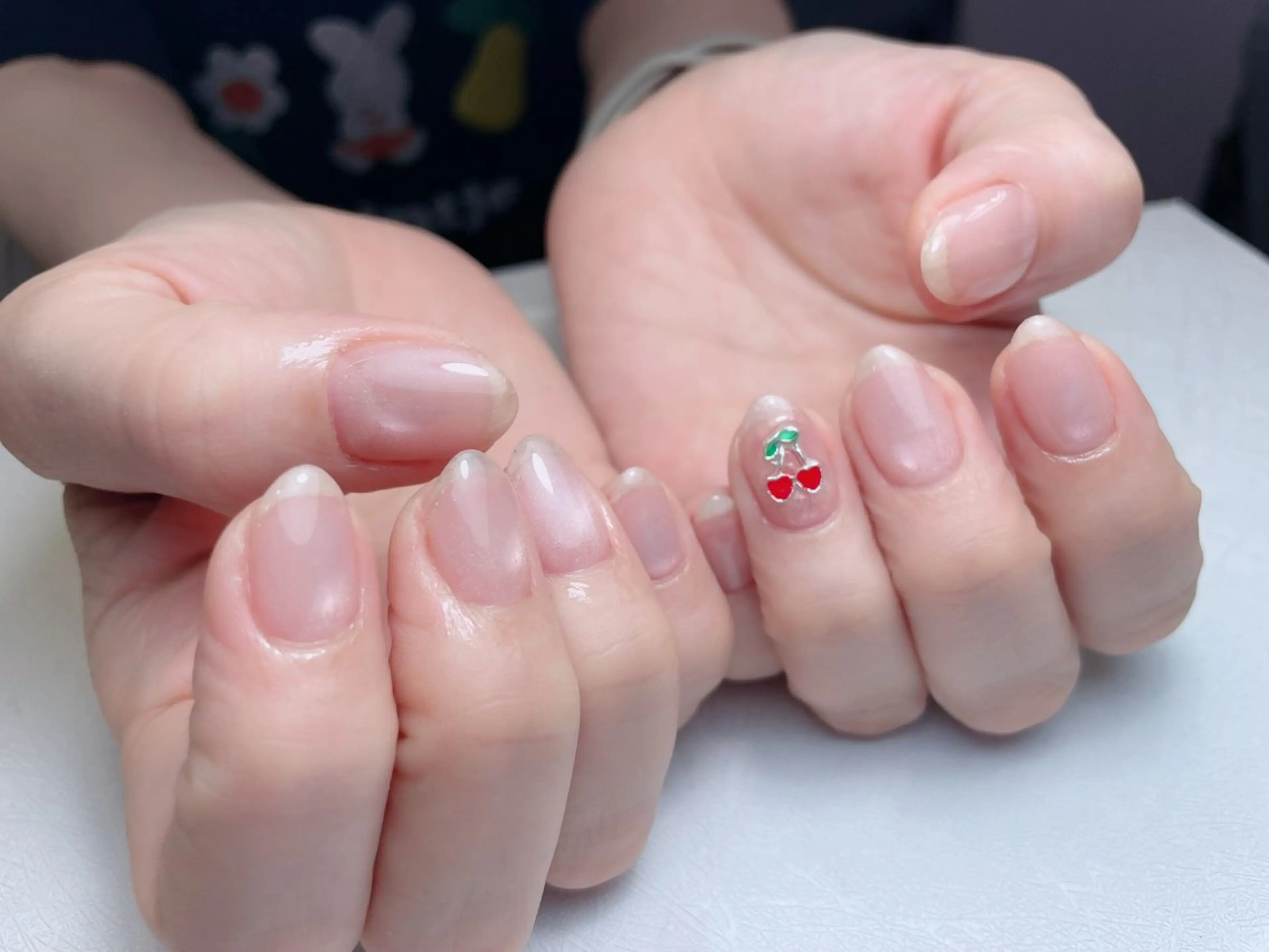 ネイル オーロラネイル 長さ出し フットネイル フレンチネイル 韓国ネイル 中野駅から2分 MEO NAILのネイルデザイン