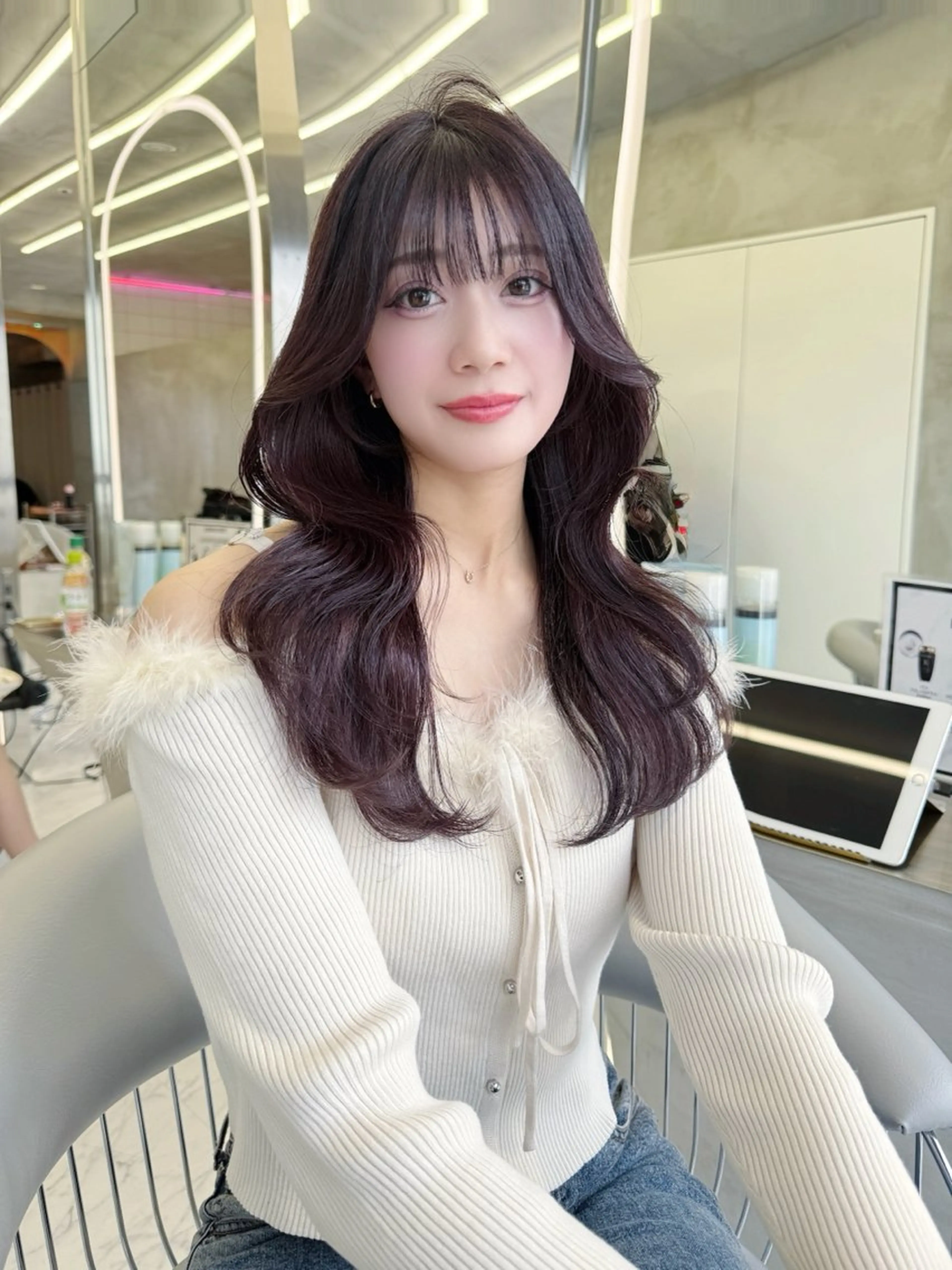 セミロング 髪質改善 レイヤーカット カット ヘアカラー トリートメント 💎韓国レイヤー/ 髪質改善💎武村侑哉のヘアスタイル