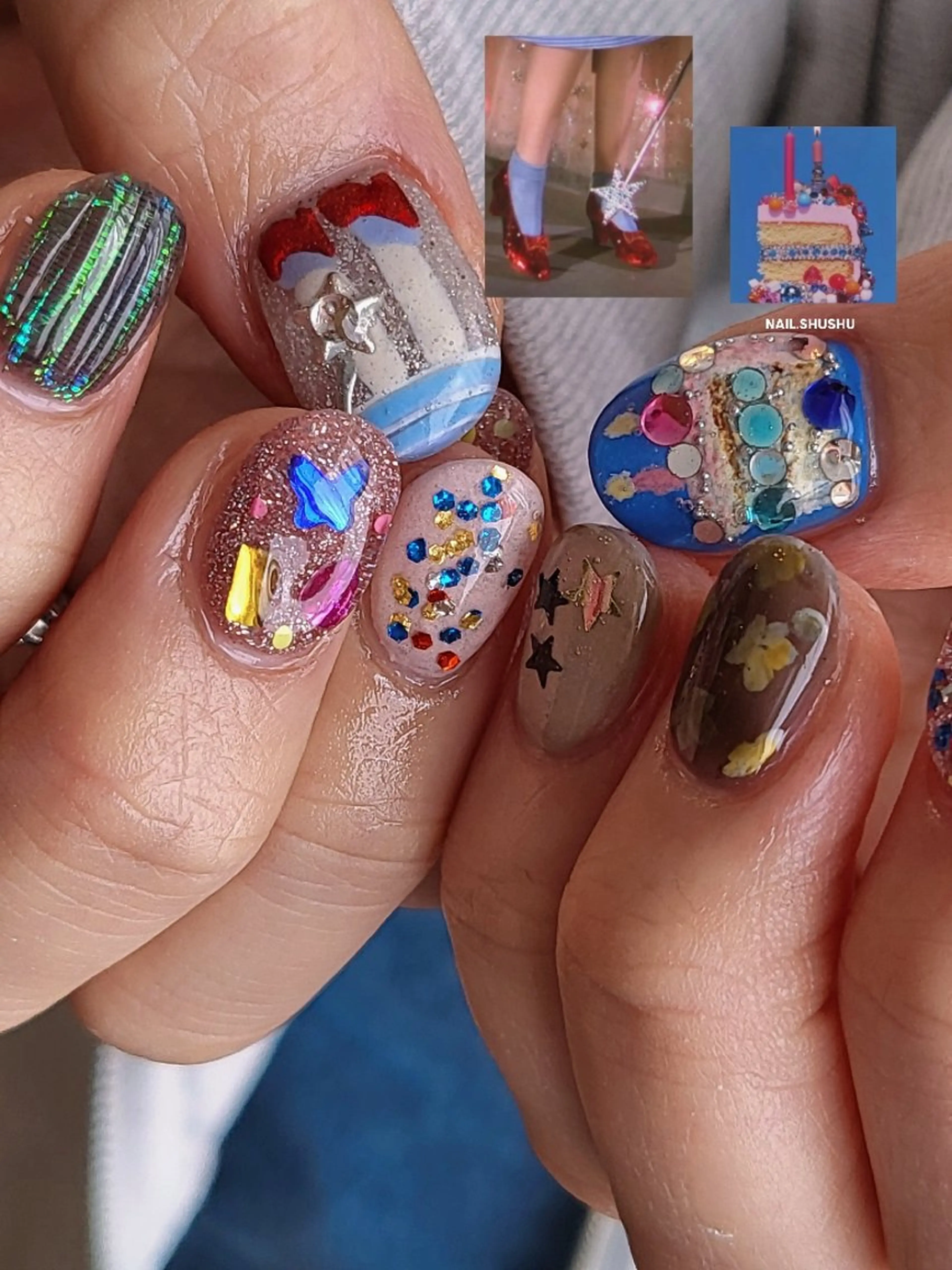 ネイル 3dパーツ/流行り 👧shushu❤️のネイルデザイン