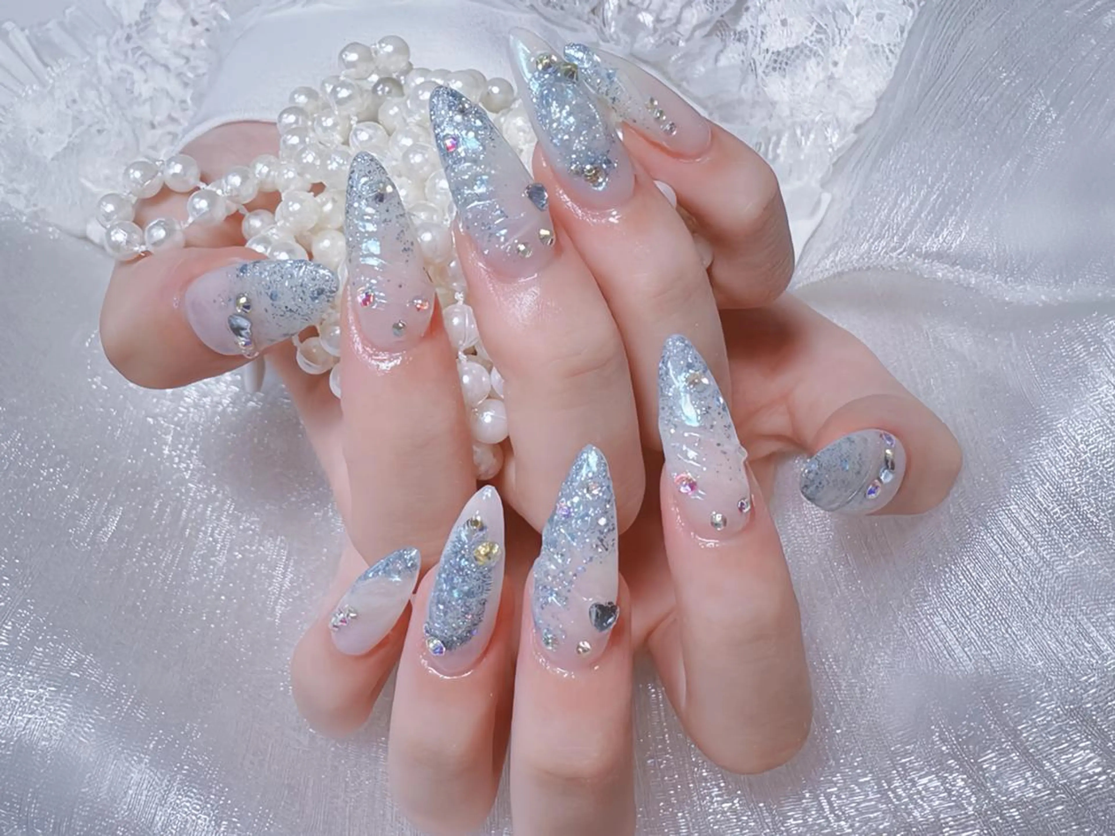 ネイル ハンドネイル 🐳彩羽チップ 長さだし専門🐳のネイルデザイン