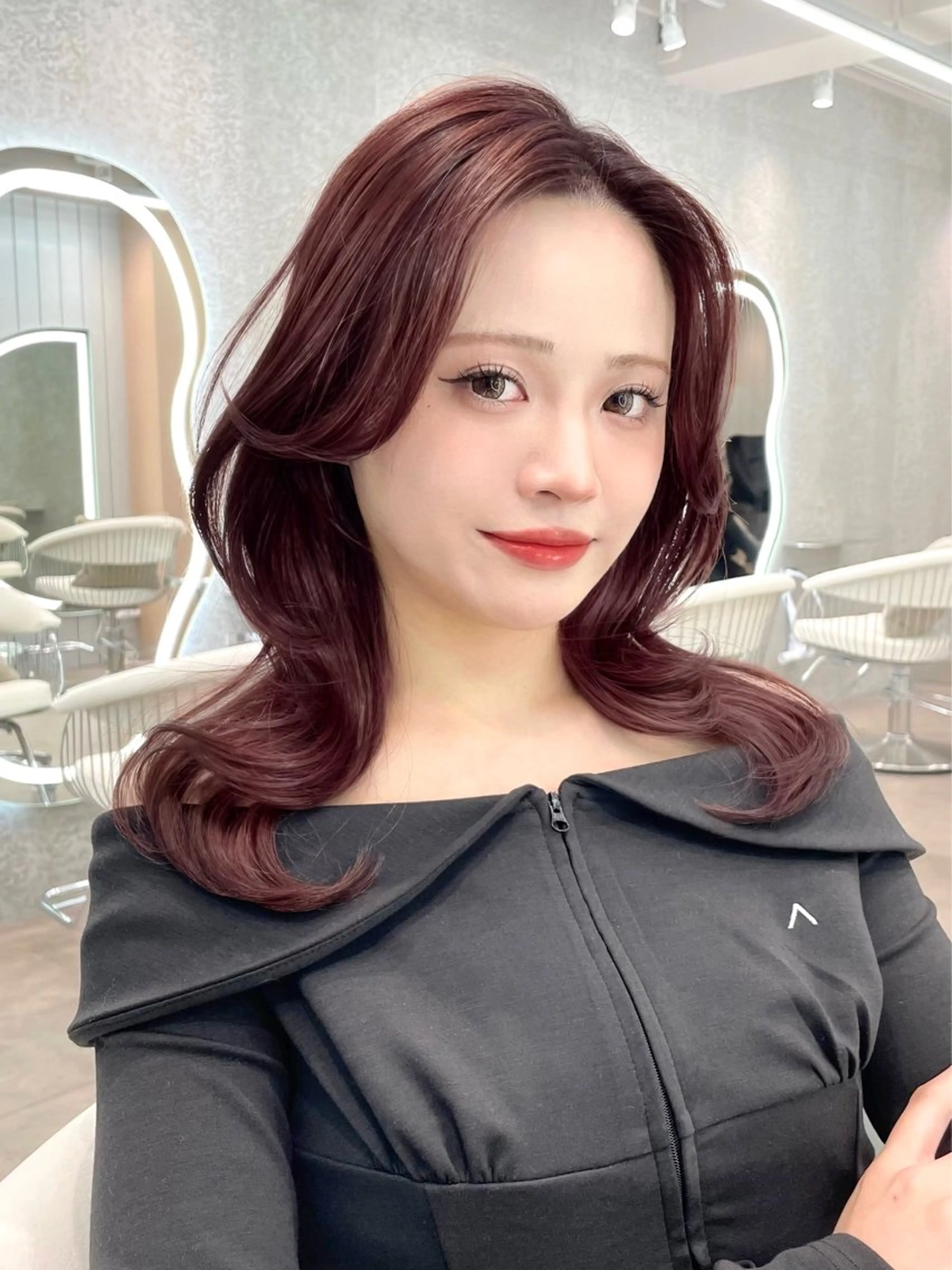 ミディアム カラー カット ヘアカラー トリートメント 縮毛矯正ブリーチなし 🍒❤ゆうきのヘアスタイル