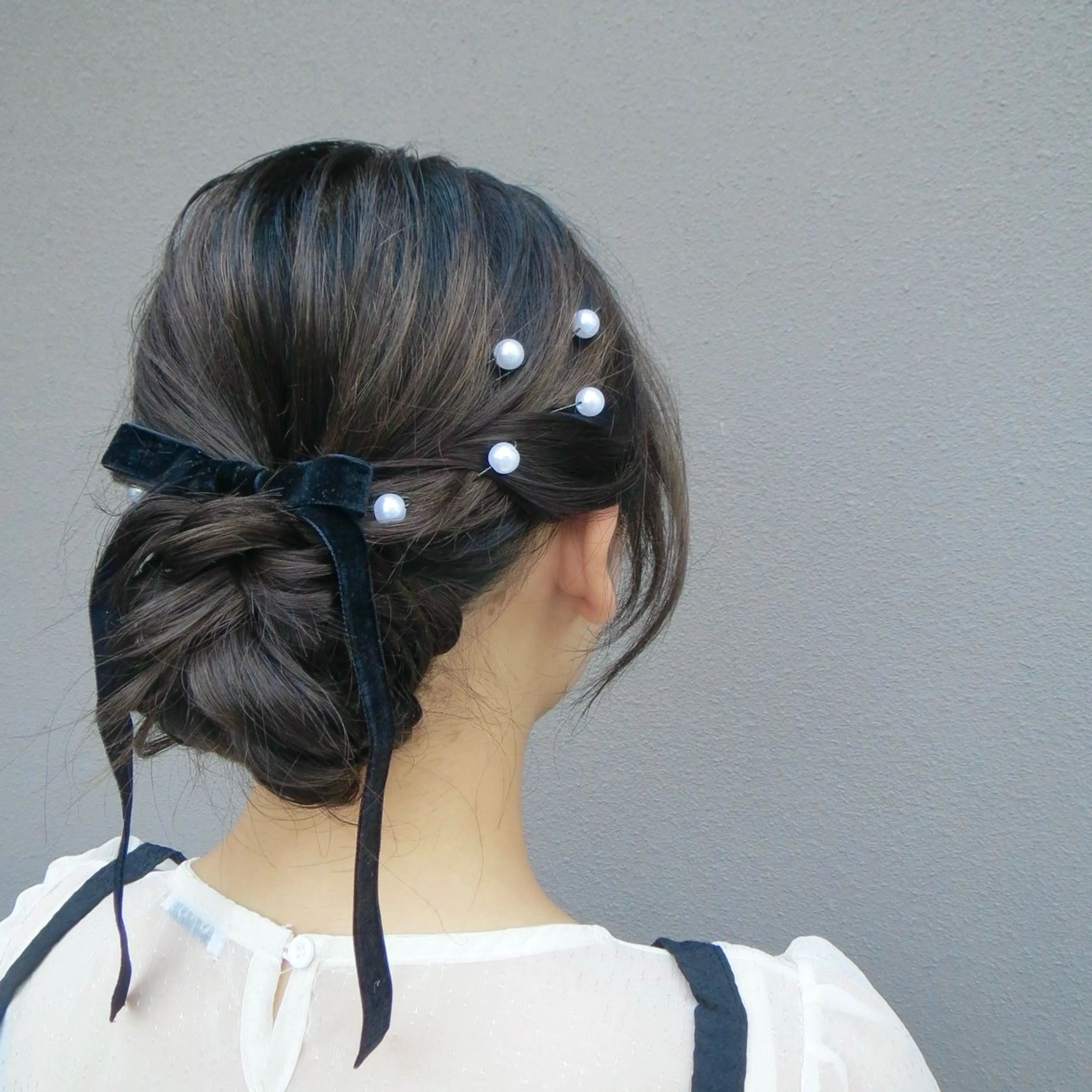 ロング Rinkaアレンジ/ 顔まわり/縮毛矯正のヘアスタイル