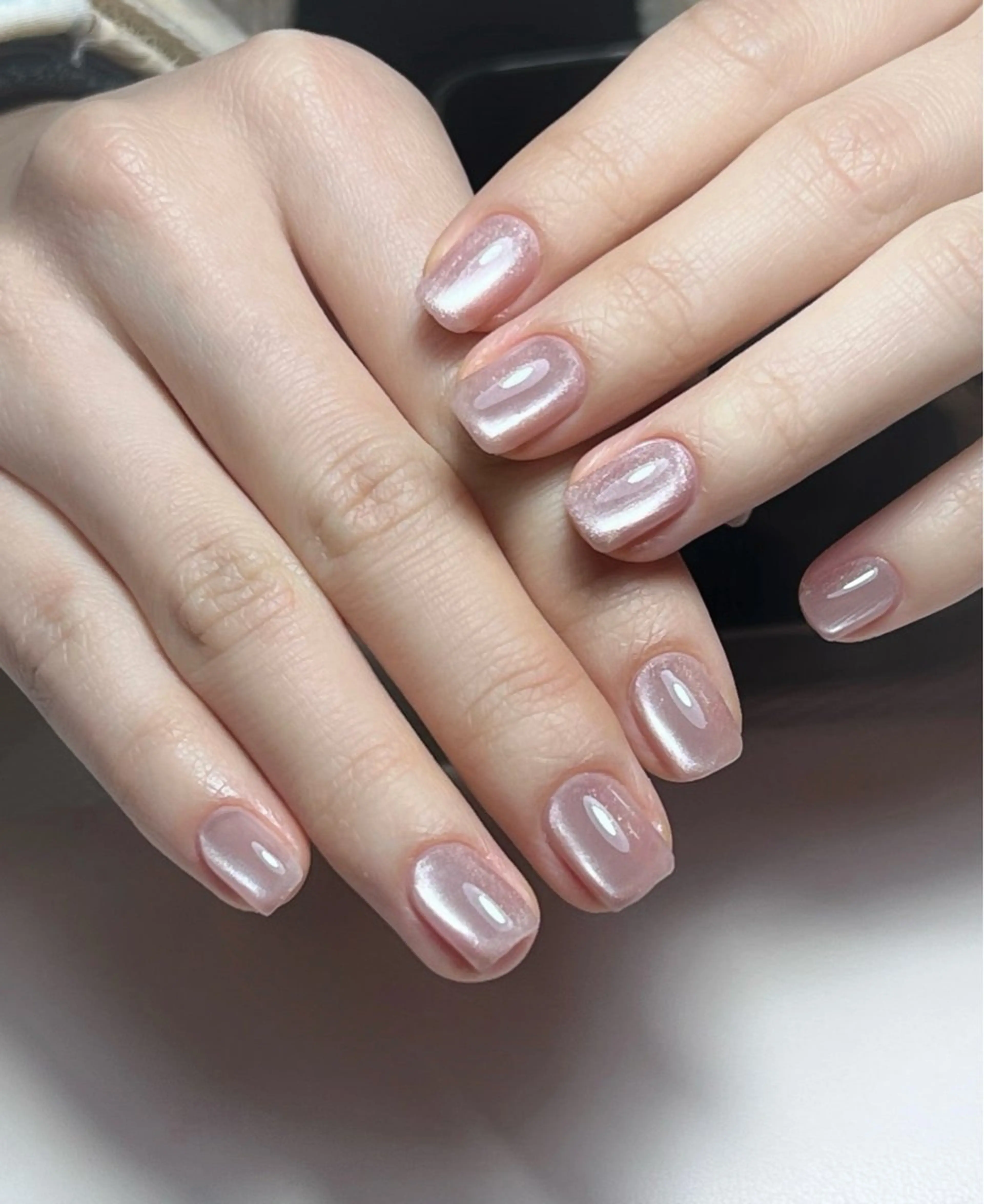 ネイル オーロラネイル 長さ出し フットネイル 韓国ネイル ラメ(グリッター) ハンドネイル 👍thumbs up nail👍のネイルデザイン