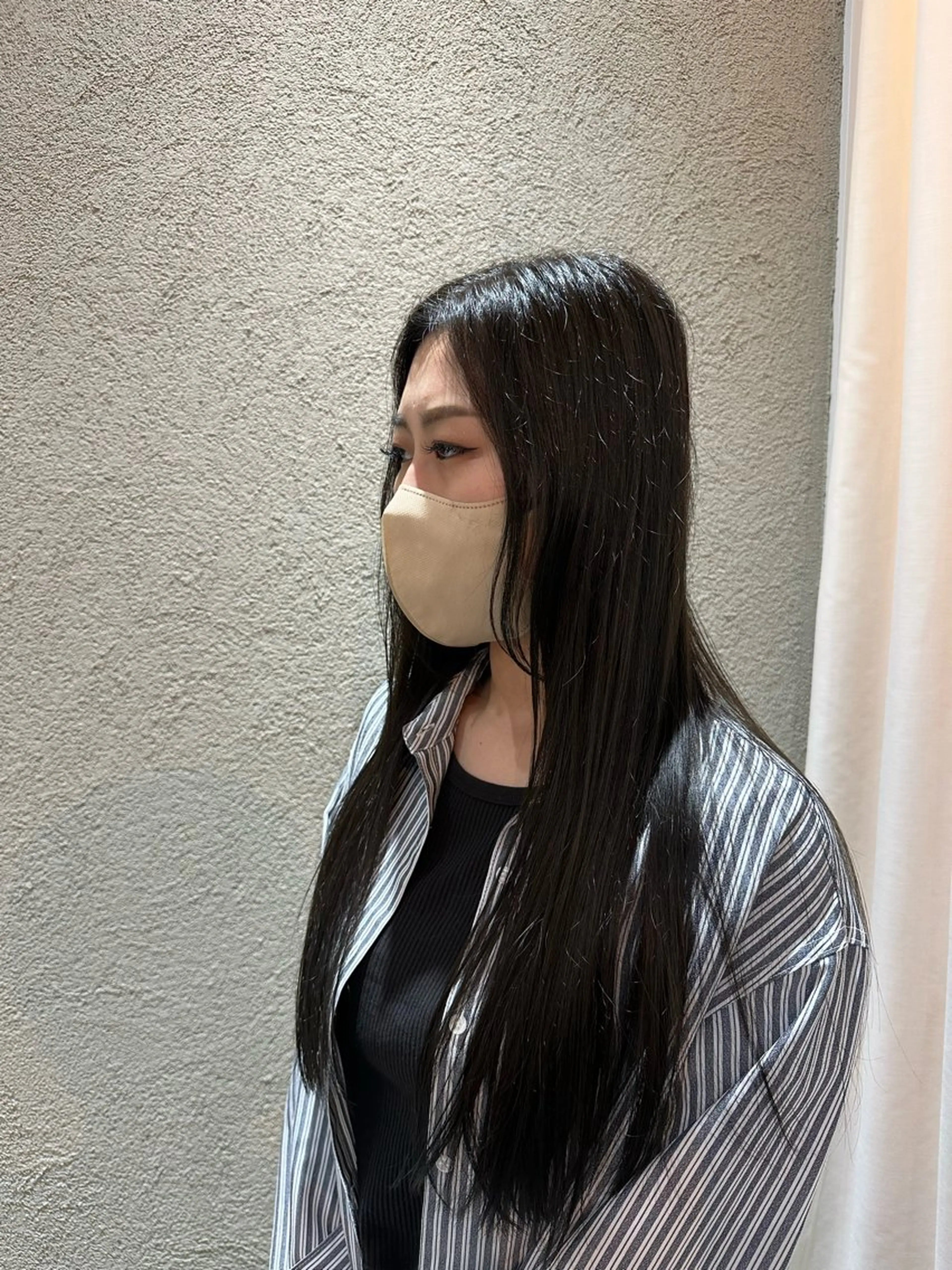 ロング カラー グレージュ オリーブグレージュ オリーブグレー Shiro RENのヘアスタイル