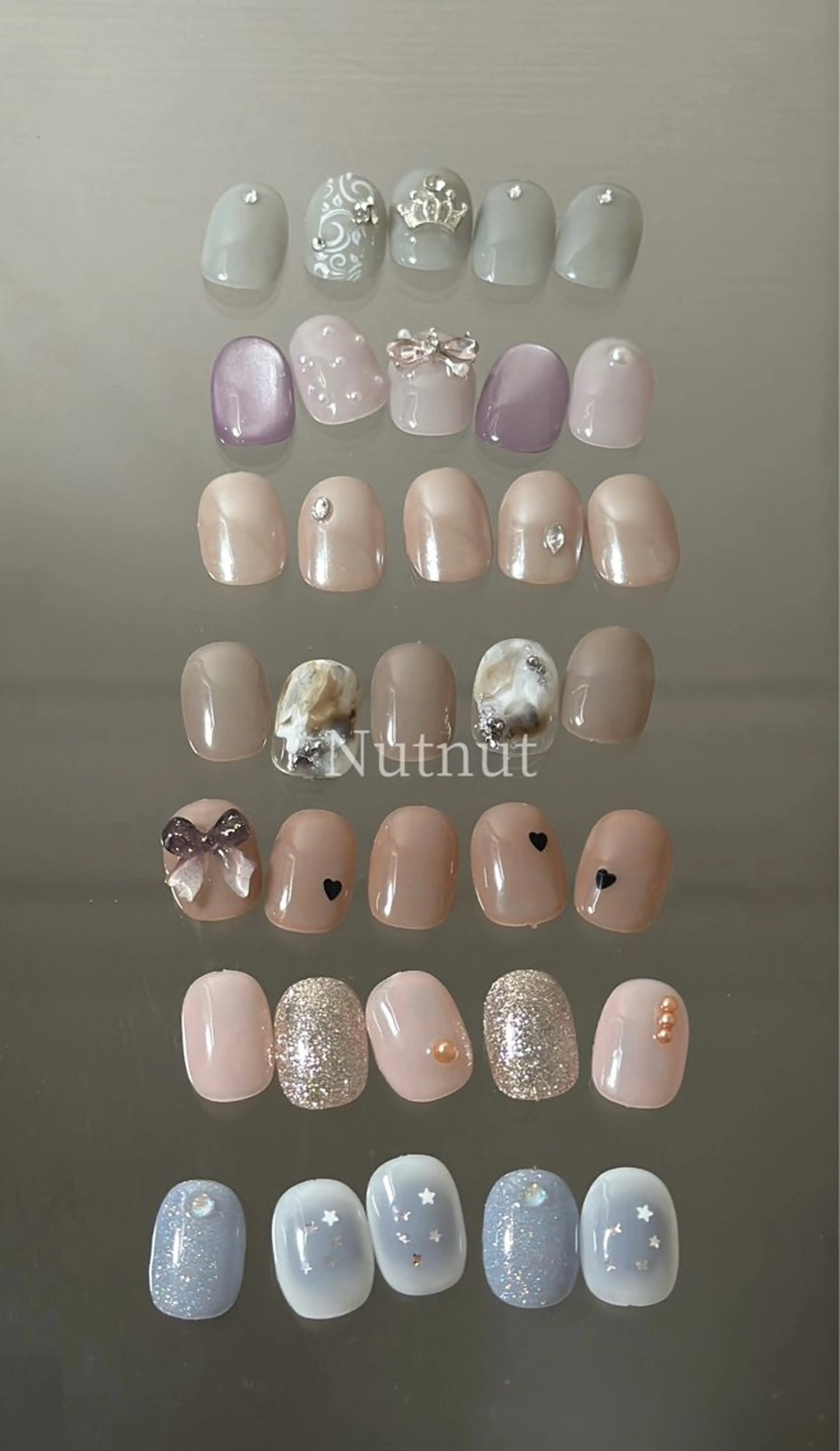 ネイル フレンチネイル ジェルネイル マグネットネイル ミラーネイル ニュアンスネイル 清水 夏澪のネイルデザイン