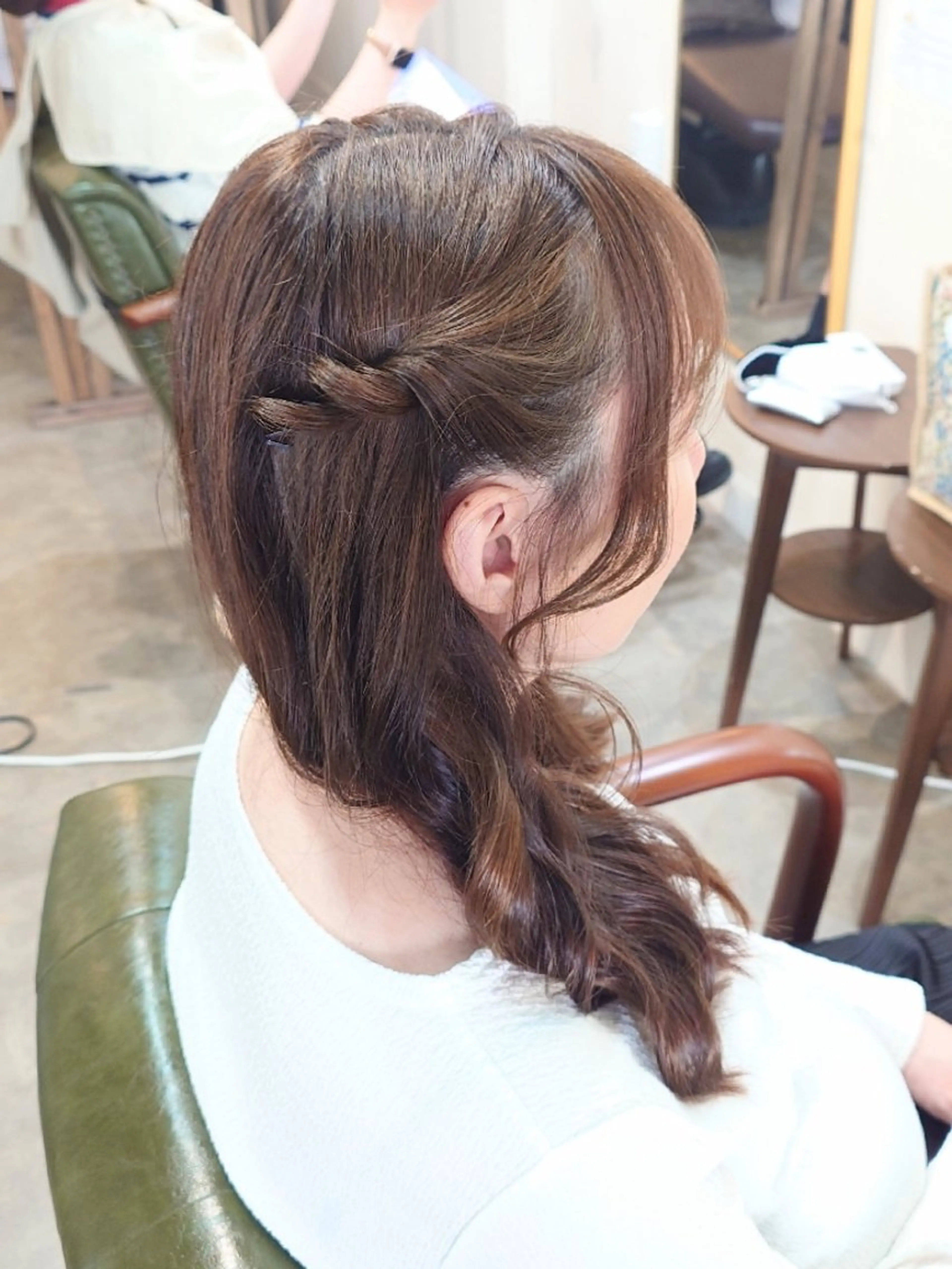 セミロング ヘアアレンジ ヘアセット つぐみ ❤︎のヘアスタイル