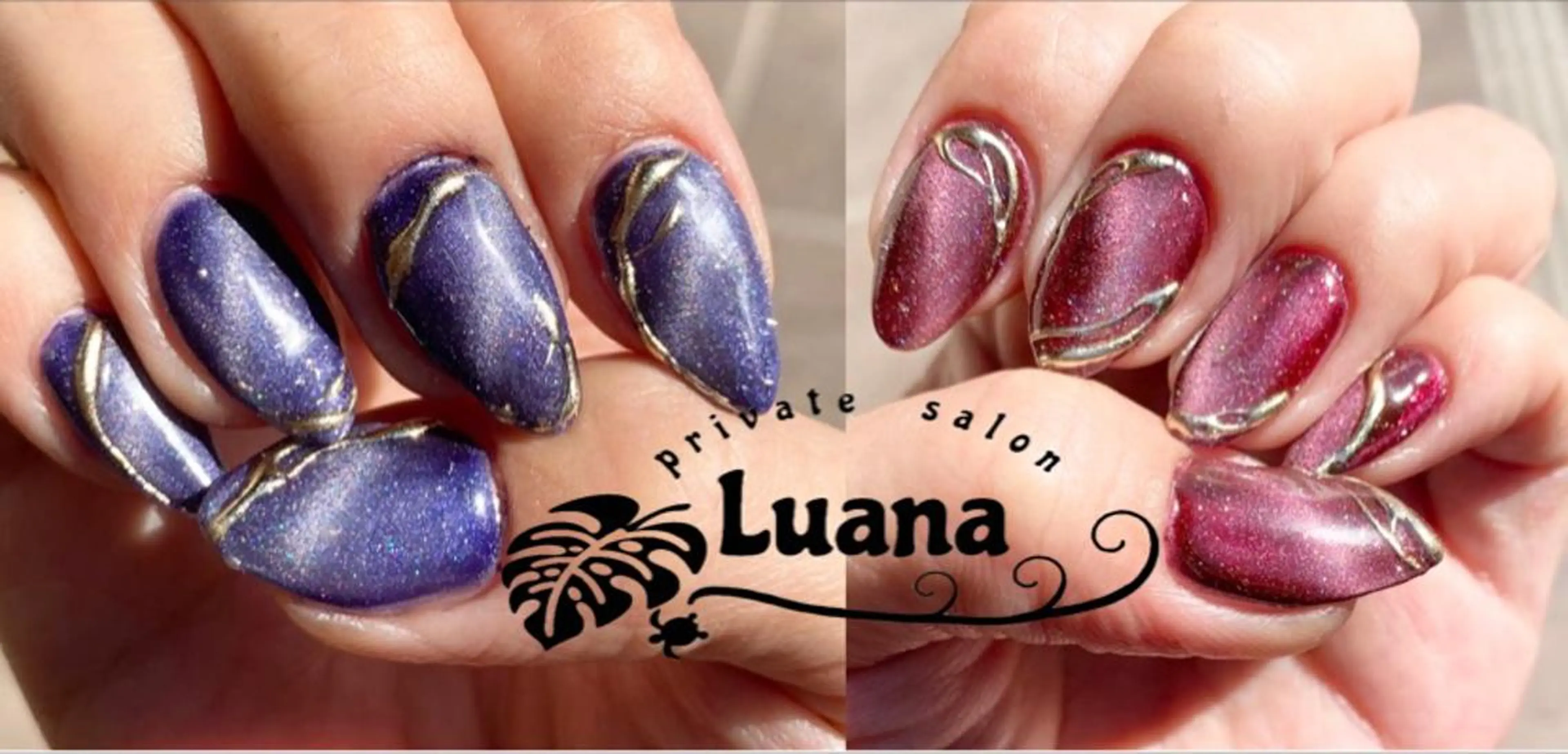 ネイル マグネットネイル 自宅ネイルサロン ルアナのネイルデザイン