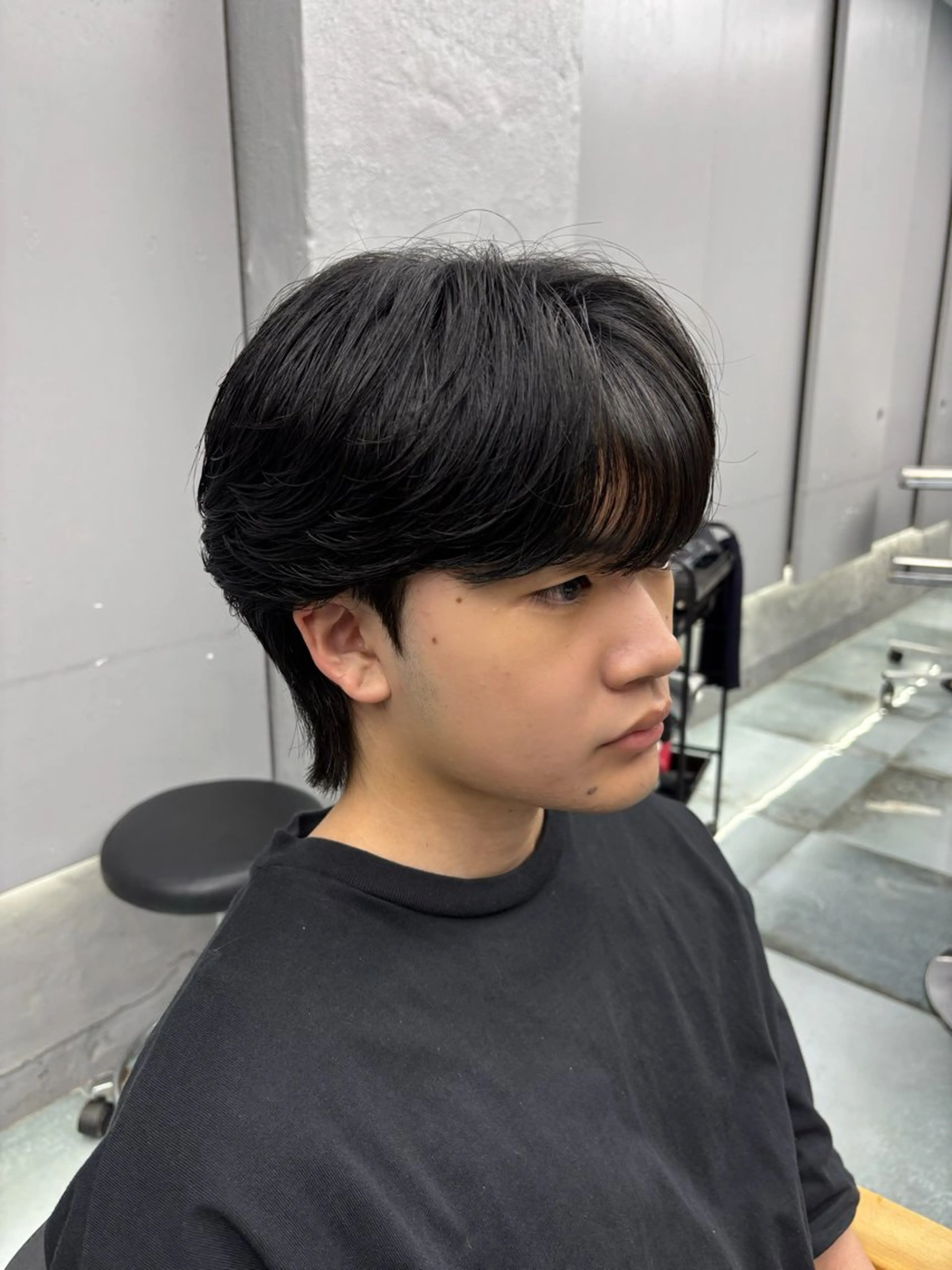 パーマ メンズ マッシュ シースルーマッシュ カット パーマ メンズパーマ/韓国 ヘア/Mino🤍のヘアスタイル