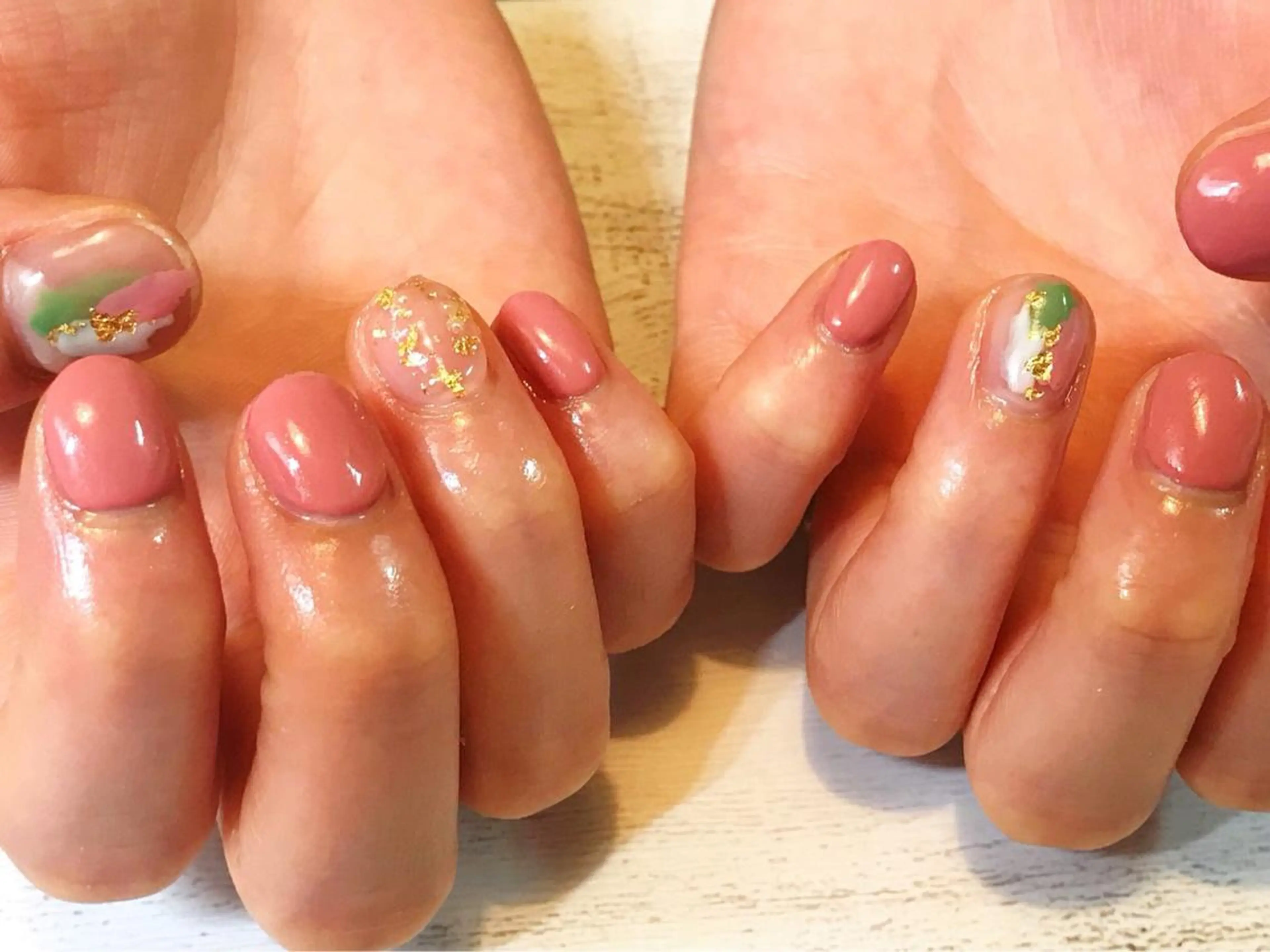 ネイル ショートネイル ハンドネイル GéRanium Harukaのネイルデザイン