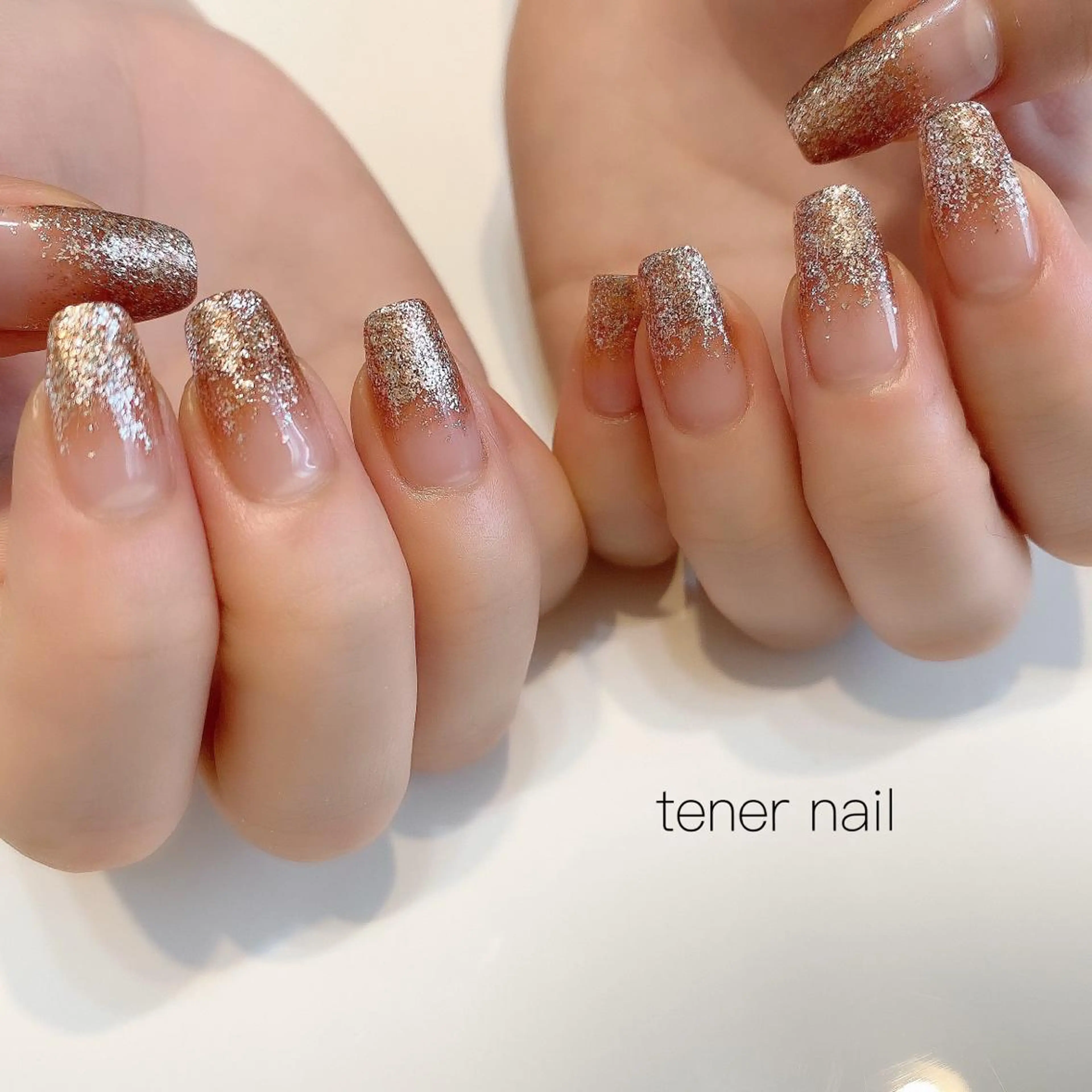 ネイル グラデーション ラメ(グリッター) ラメグラデーション テネルネイル tener nailのネイルデザイン