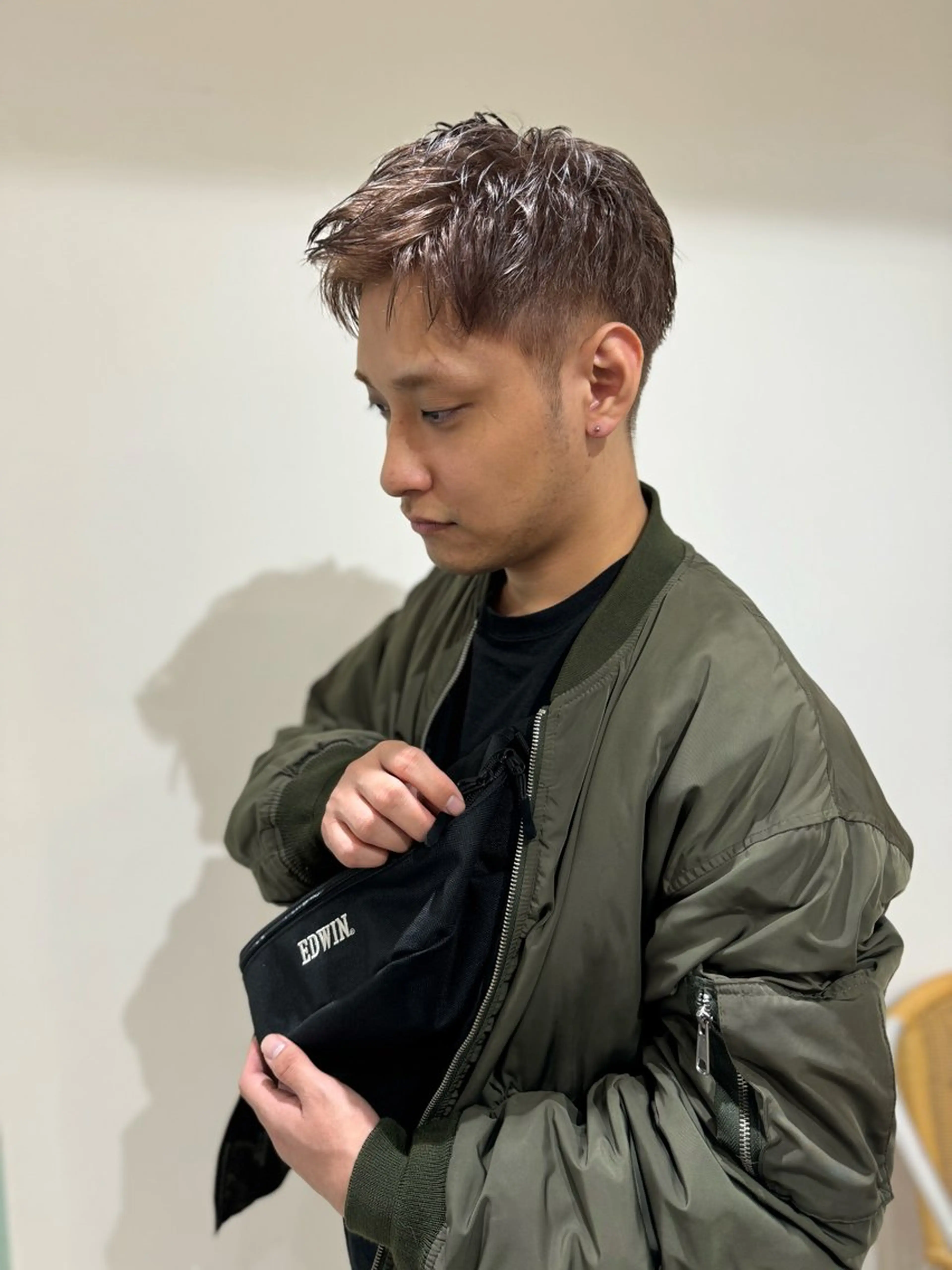 カラー メンズ 透明感カラー ダブルカラー Peyp prod ICON 博多【ペイププロドアイコン】所属・Peyp博多 SORAモデル募集のヘアスタイル