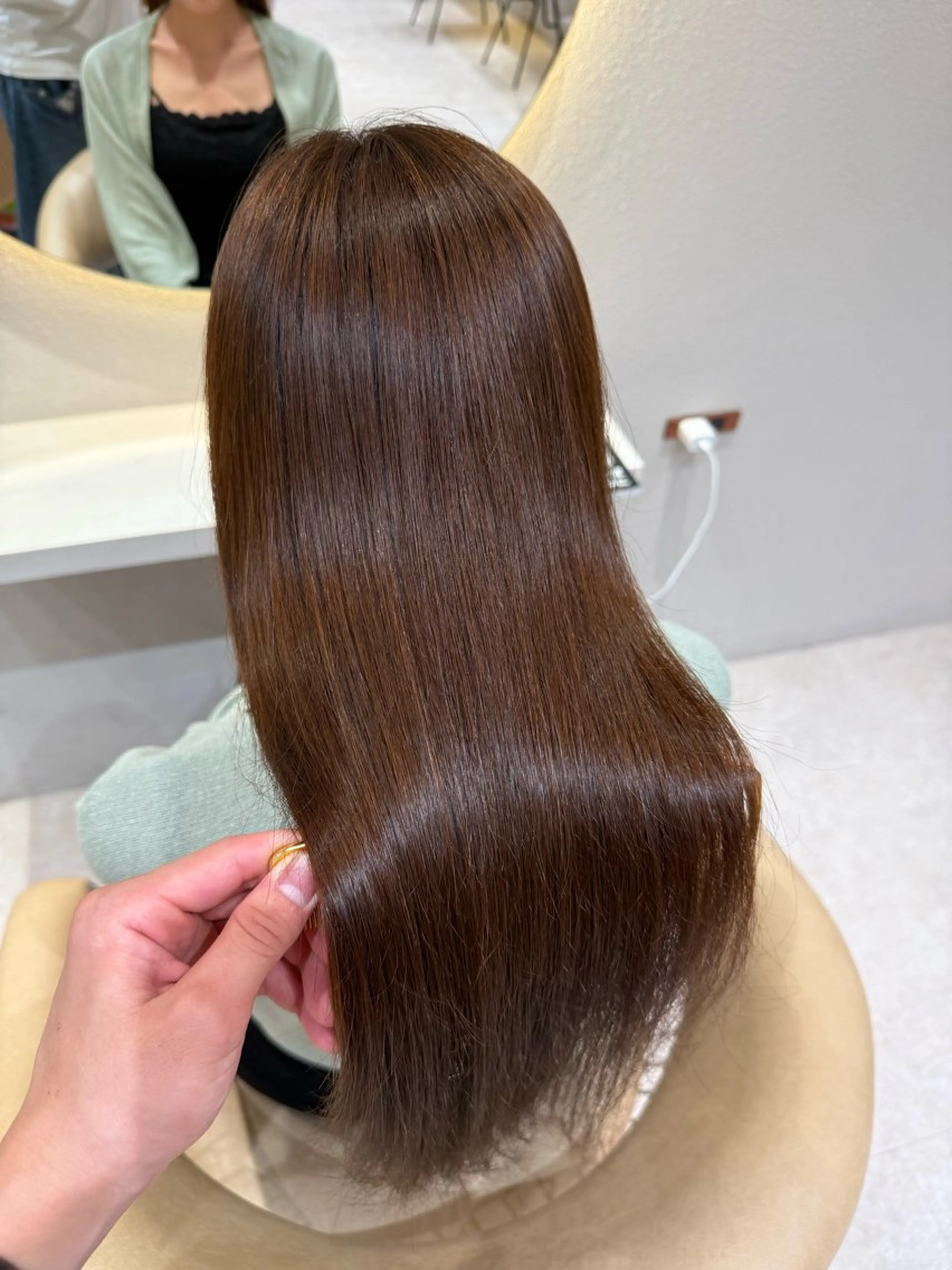 ロング ヘアカラー 縮毛矯正 縮毛矯正/透明感/ 松葉 晃明のヘアスタイル
