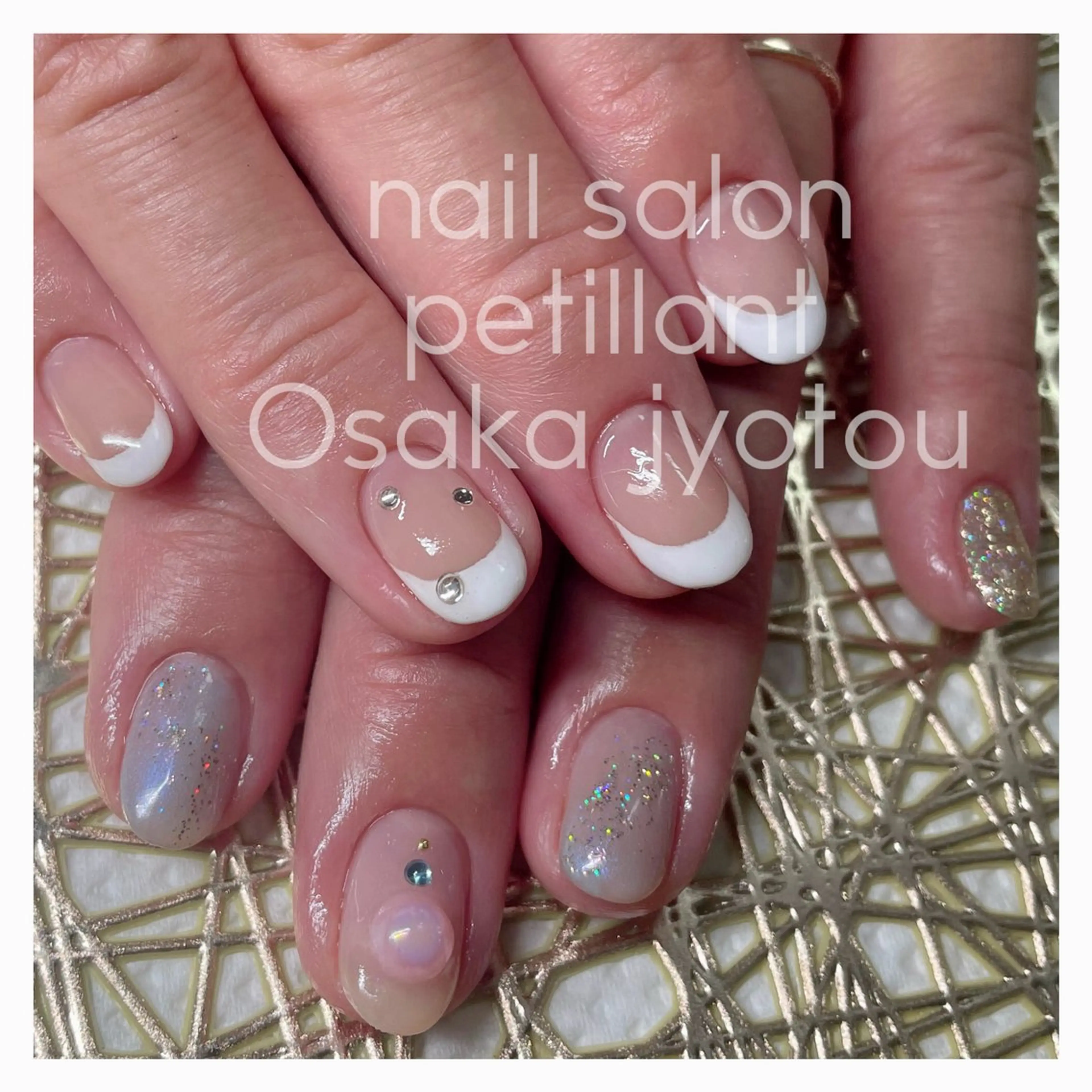 ネイル アートネイル フレンチネイル nail salon petillantのネイルデザイン