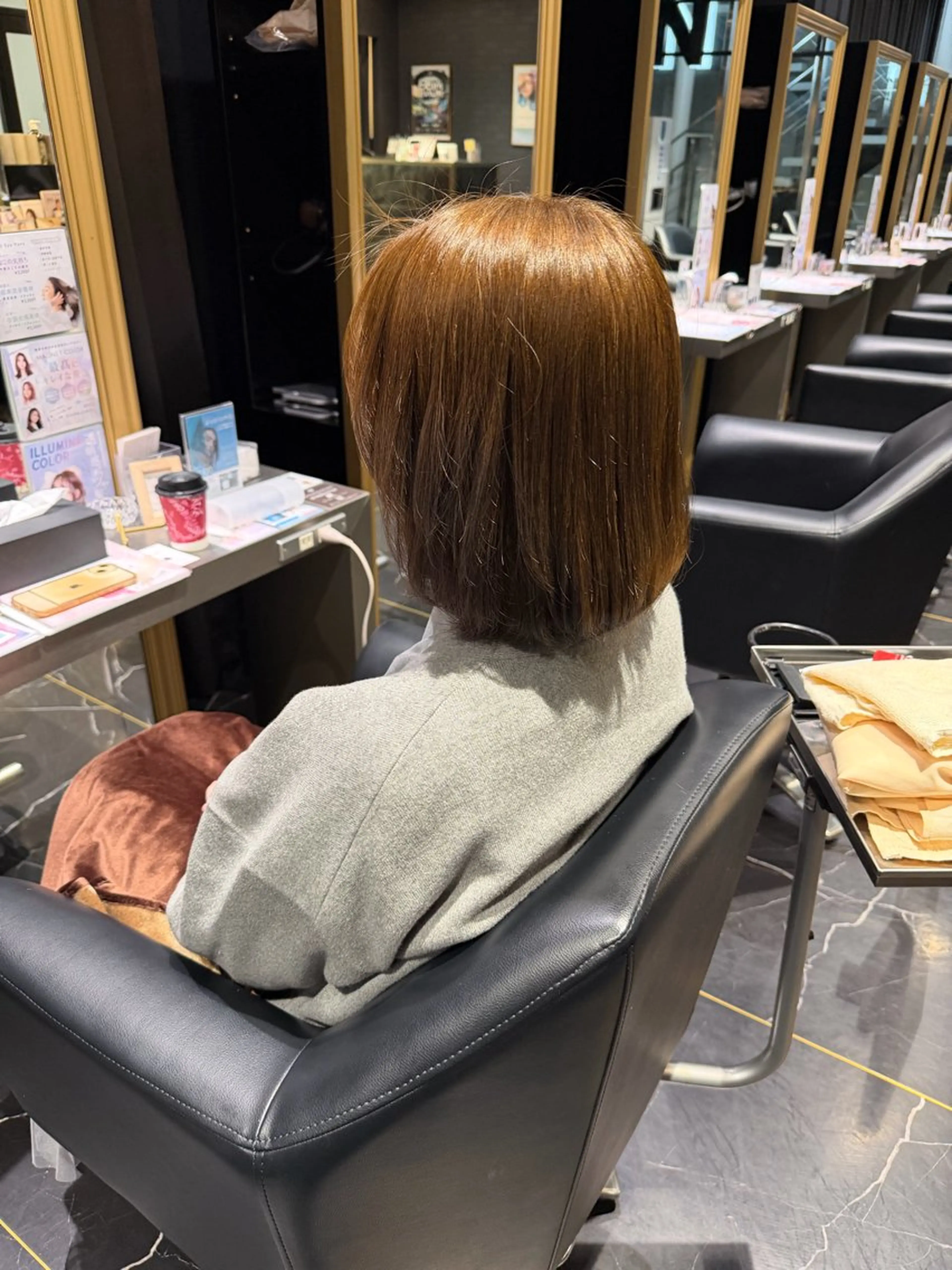 カラー ブラウンカラー イルミナカラー オリーブブラウン カット ヘアカラー 佐々木やすは/ レディースモデル募集のヘアスタイル