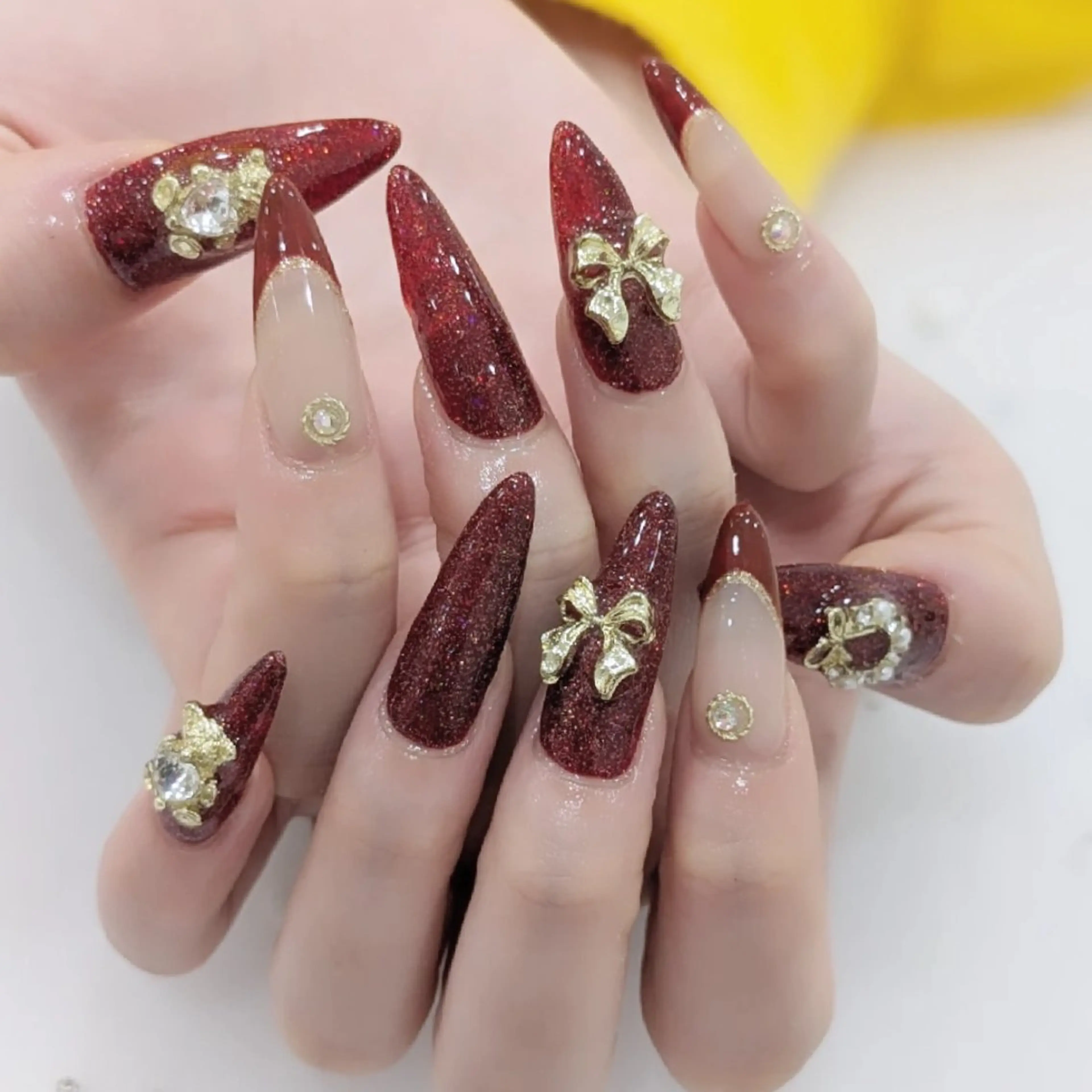 ネイル 長さ出し フラッシュネイル ジェルネイル Lily nail 船橋 yuki🍒のネイルデザイン