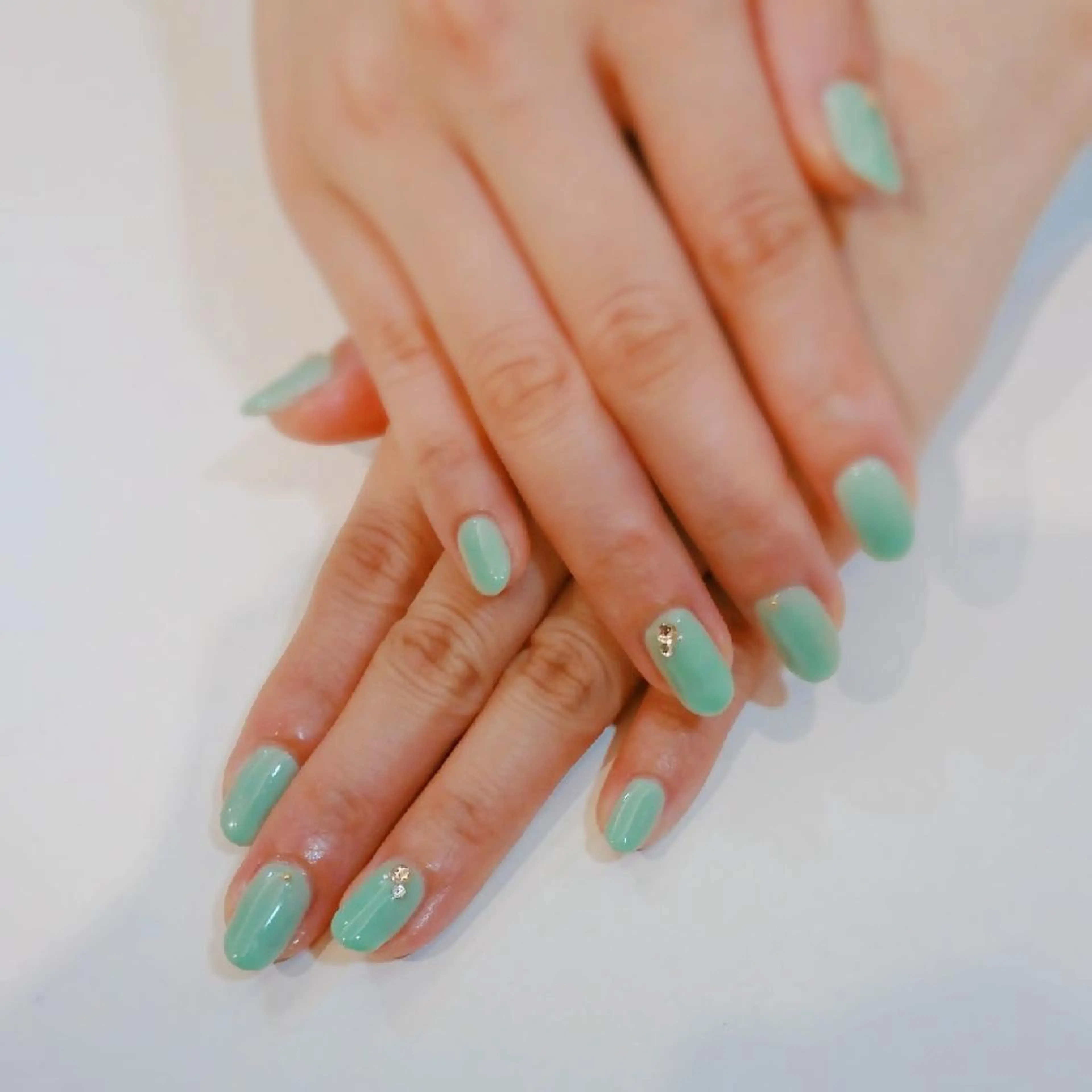 ネイル ワンカラーネイル ストーンネイル Bianca TANAKAのネイルデザイン