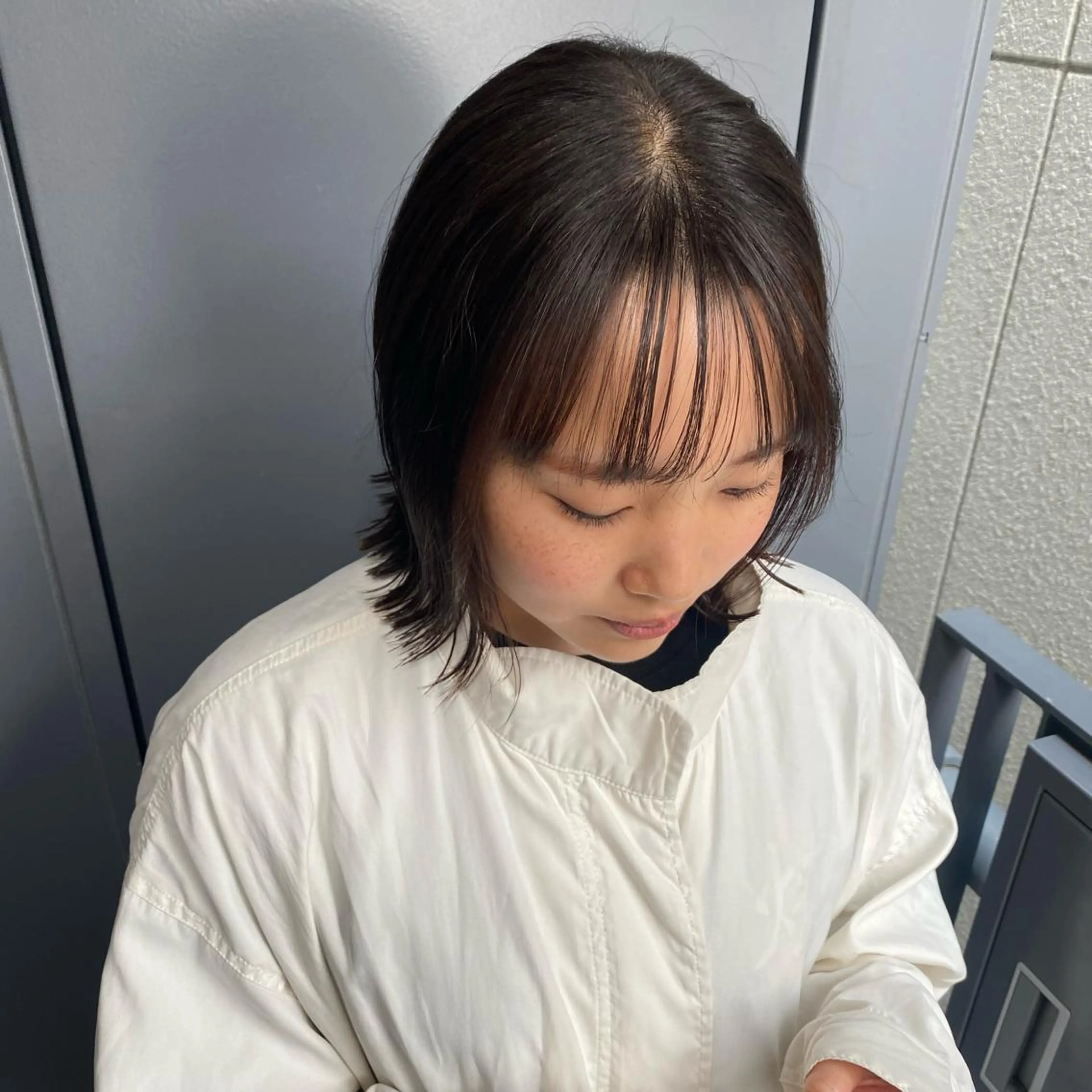 ミディアム 🩶レイヤーカット 🩶柔らかカラー結愛のヘアスタイル