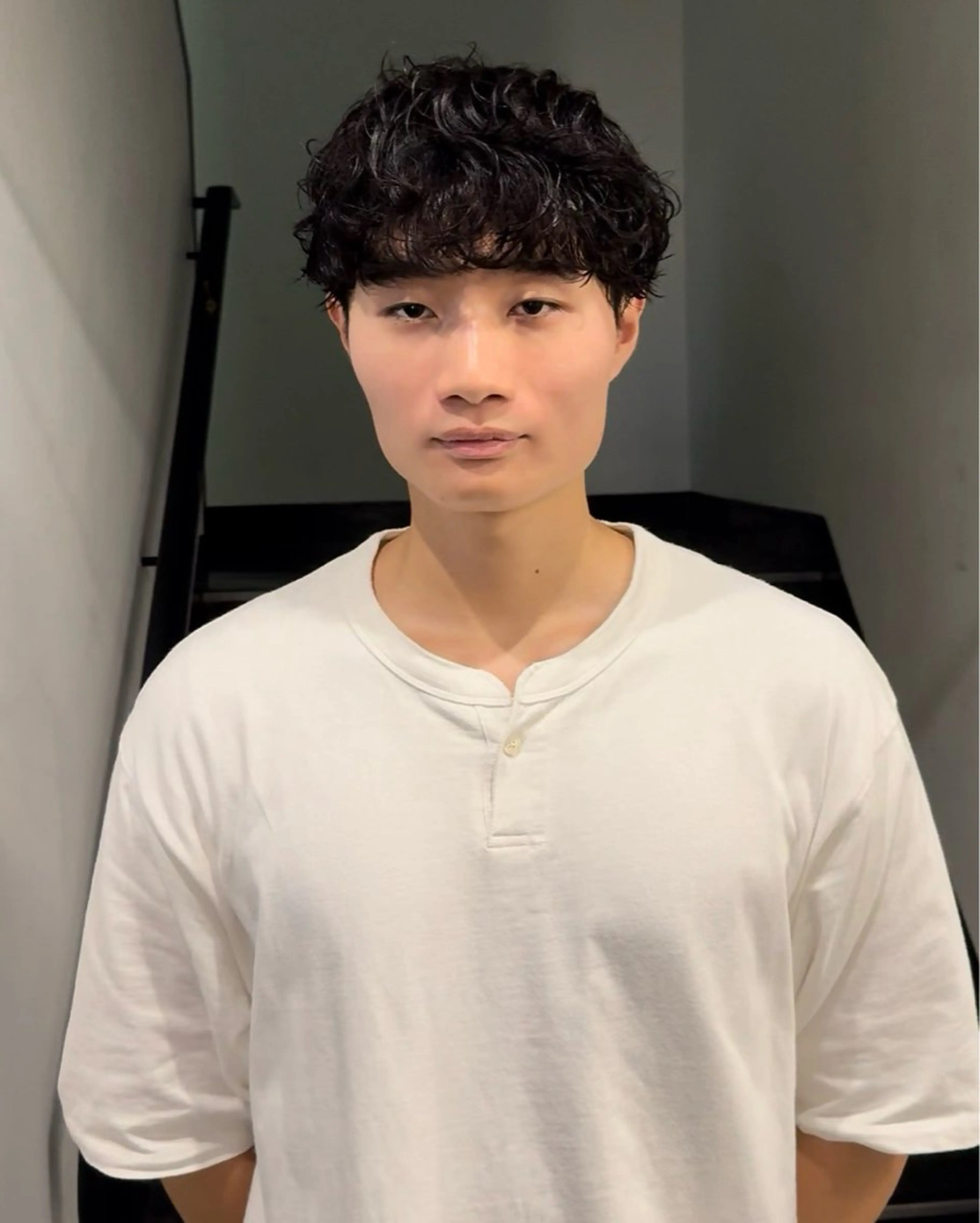 ショート パーマ メンズ メンズパーマ くせ毛 外国人風カラー カット パーマ 杉村 一輝のヘアスタイル