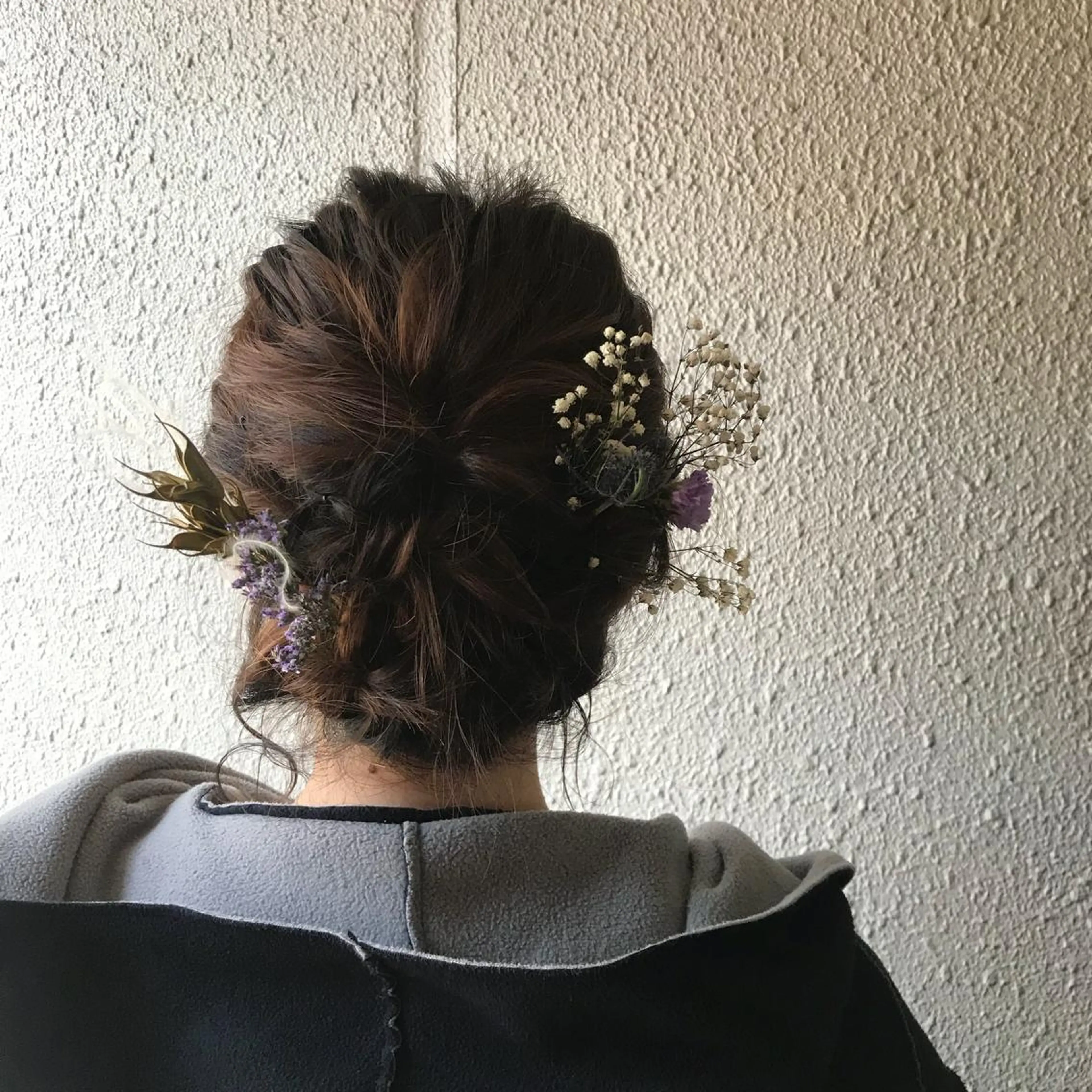 ミディアム ヘアアレンジ 結婚式・ブライダル 髪飾り chouette/ 根本優希のヘアスタイル