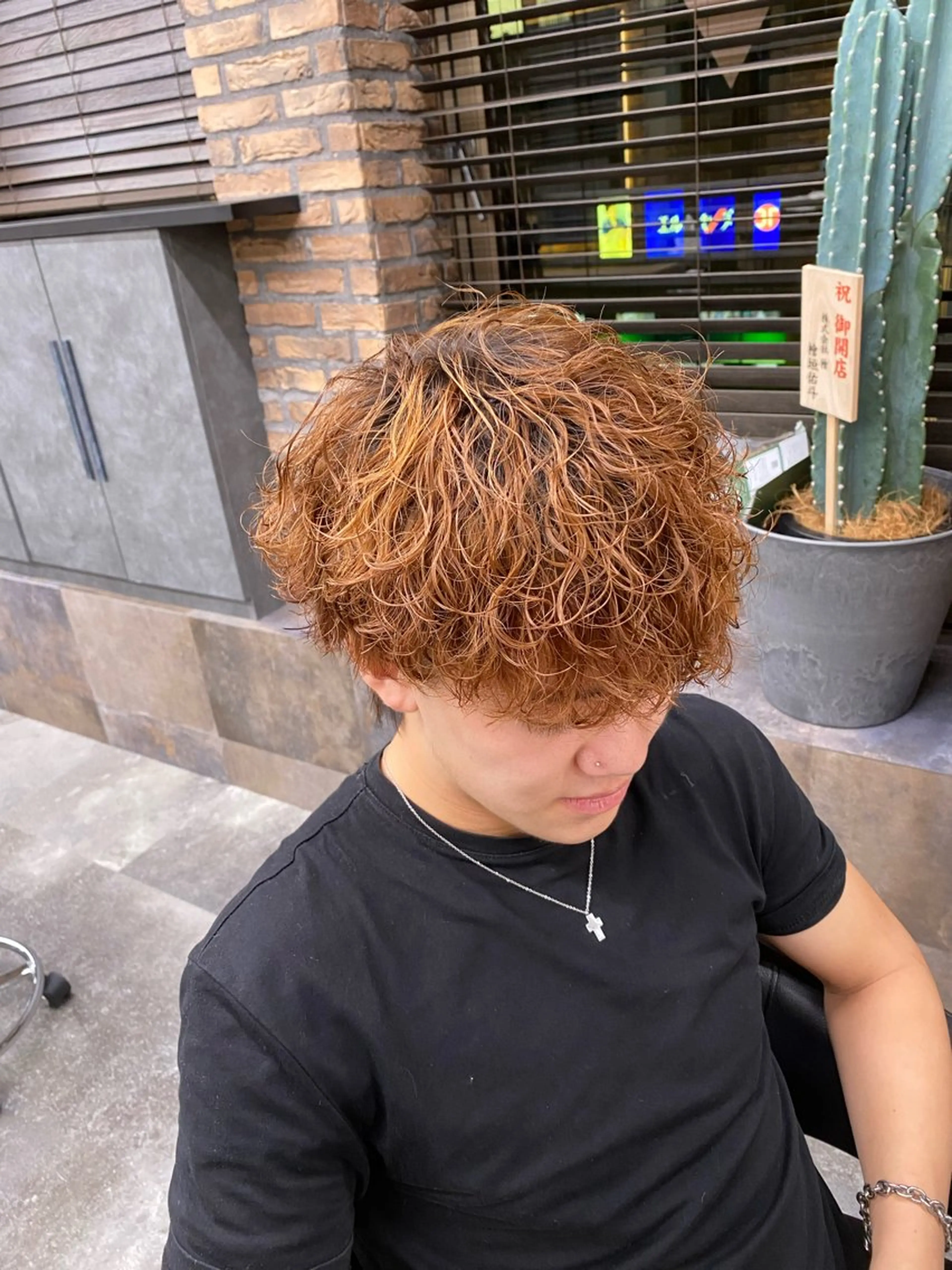 ショート カット パーマ ヘアセット メンズ特化 水口湧太のヘアスタイル