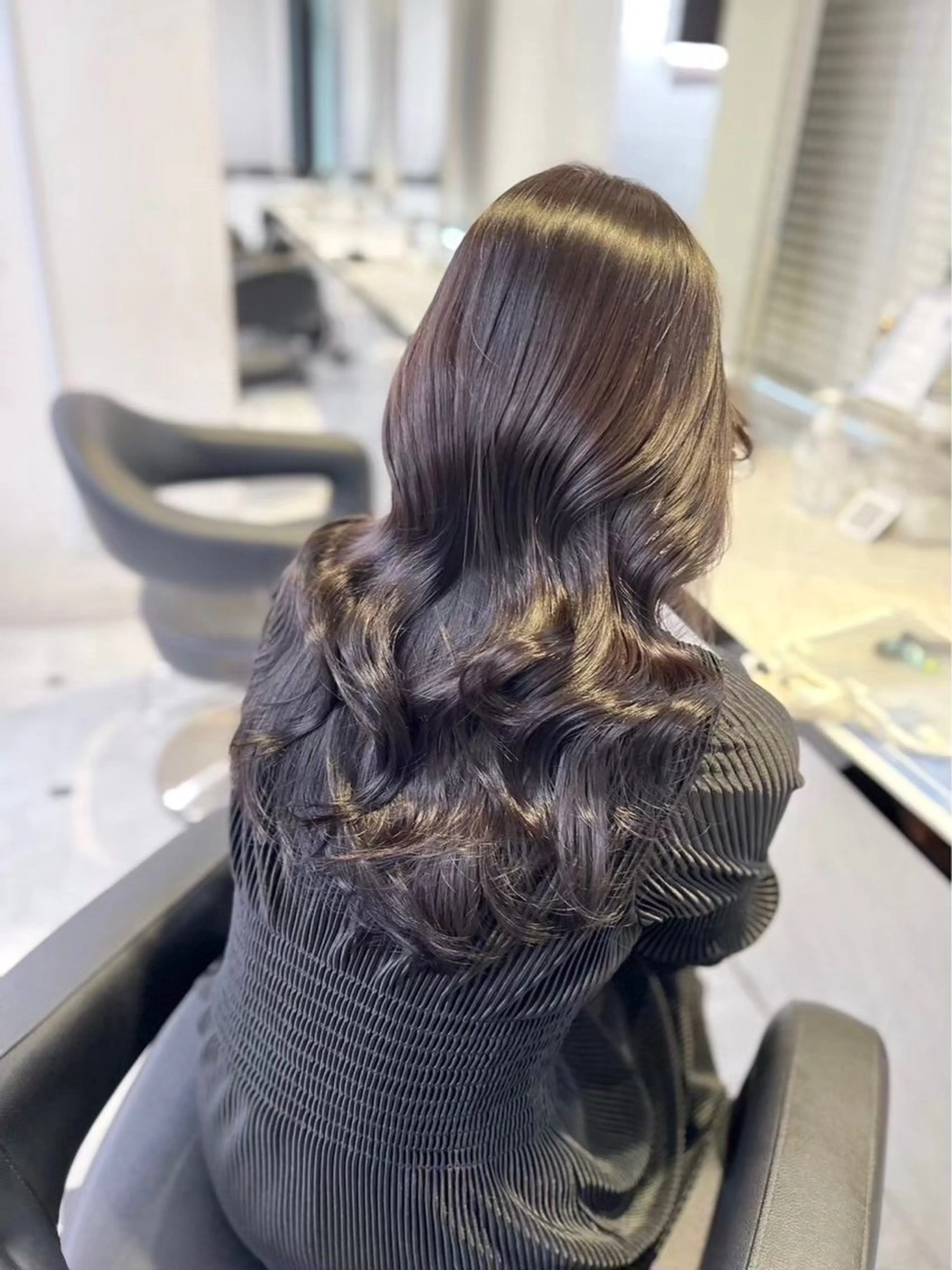 セミロング ヘアカラー ヘアセット ブリーチなし暖色特化 ❤️kanata❤️のヘアスタイル