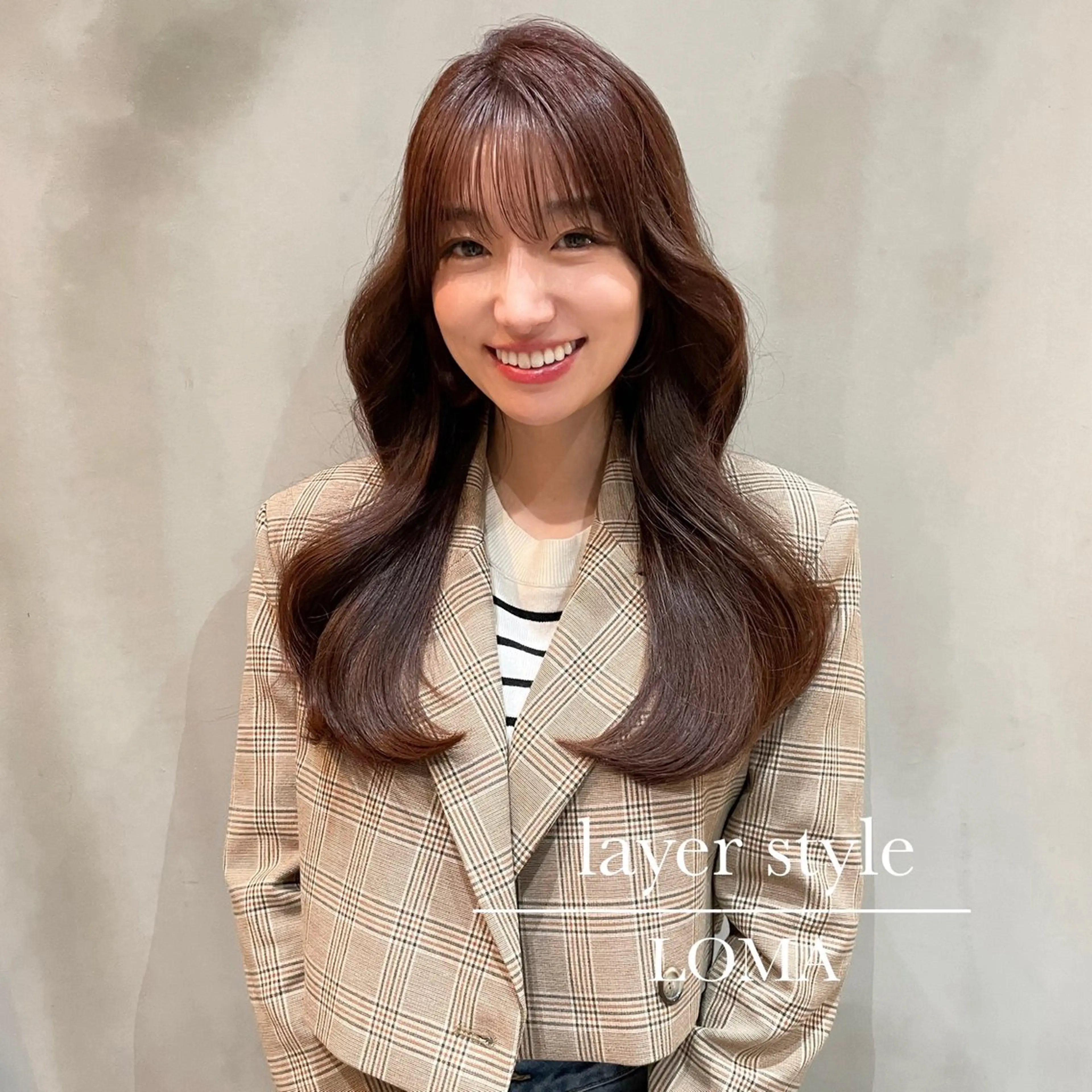 ロング 韓国風ヘア レイヤーカット カット ヘアカラー トリートメント LOMA🇰🇷 銀座クボタのヘアスタイル
