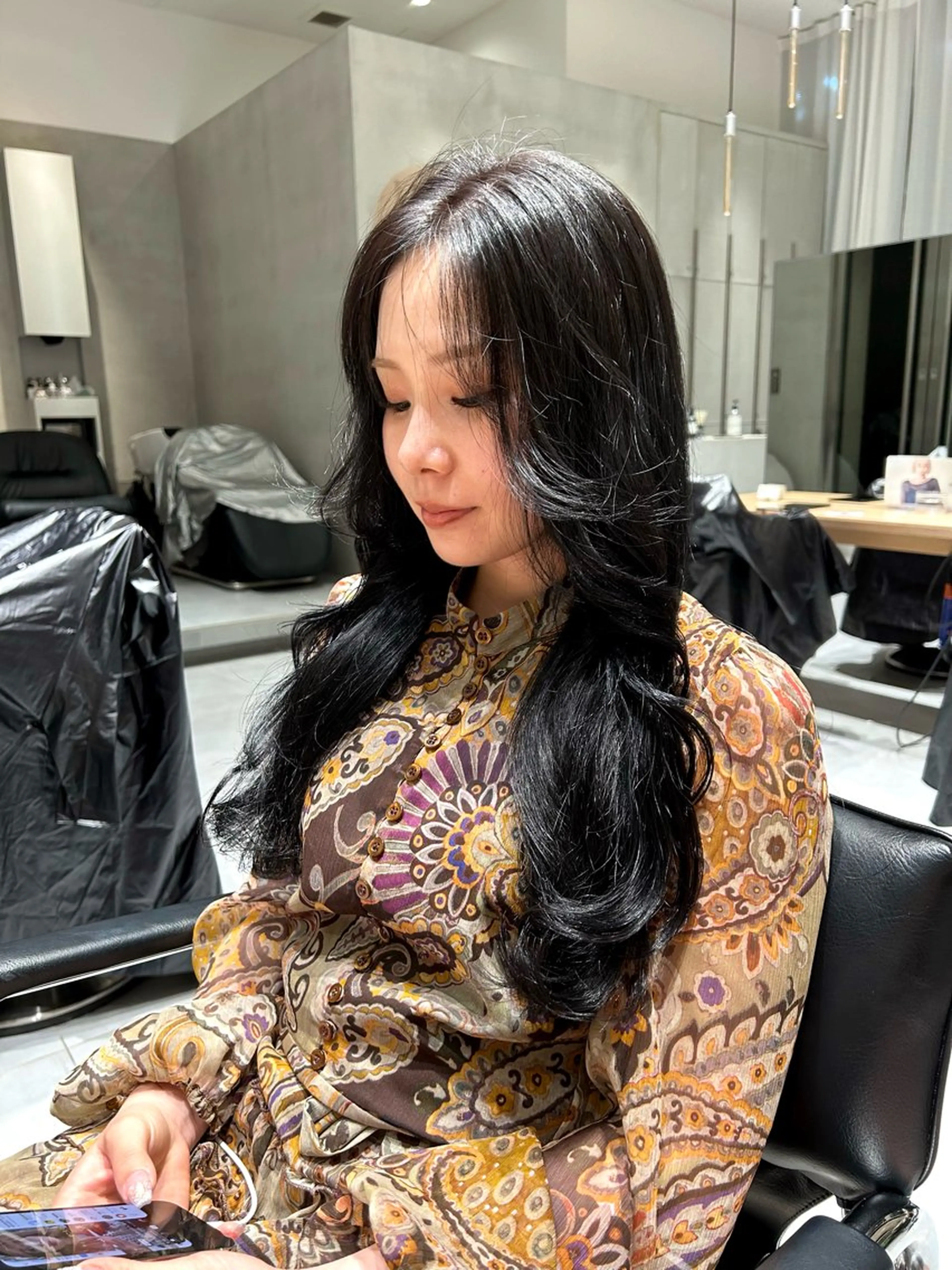 ロング カラー カット ヘアカラー トリートメント ヘアセット 大人可愛い/レイヤー /艶カラー🪼風香のヘアスタイル