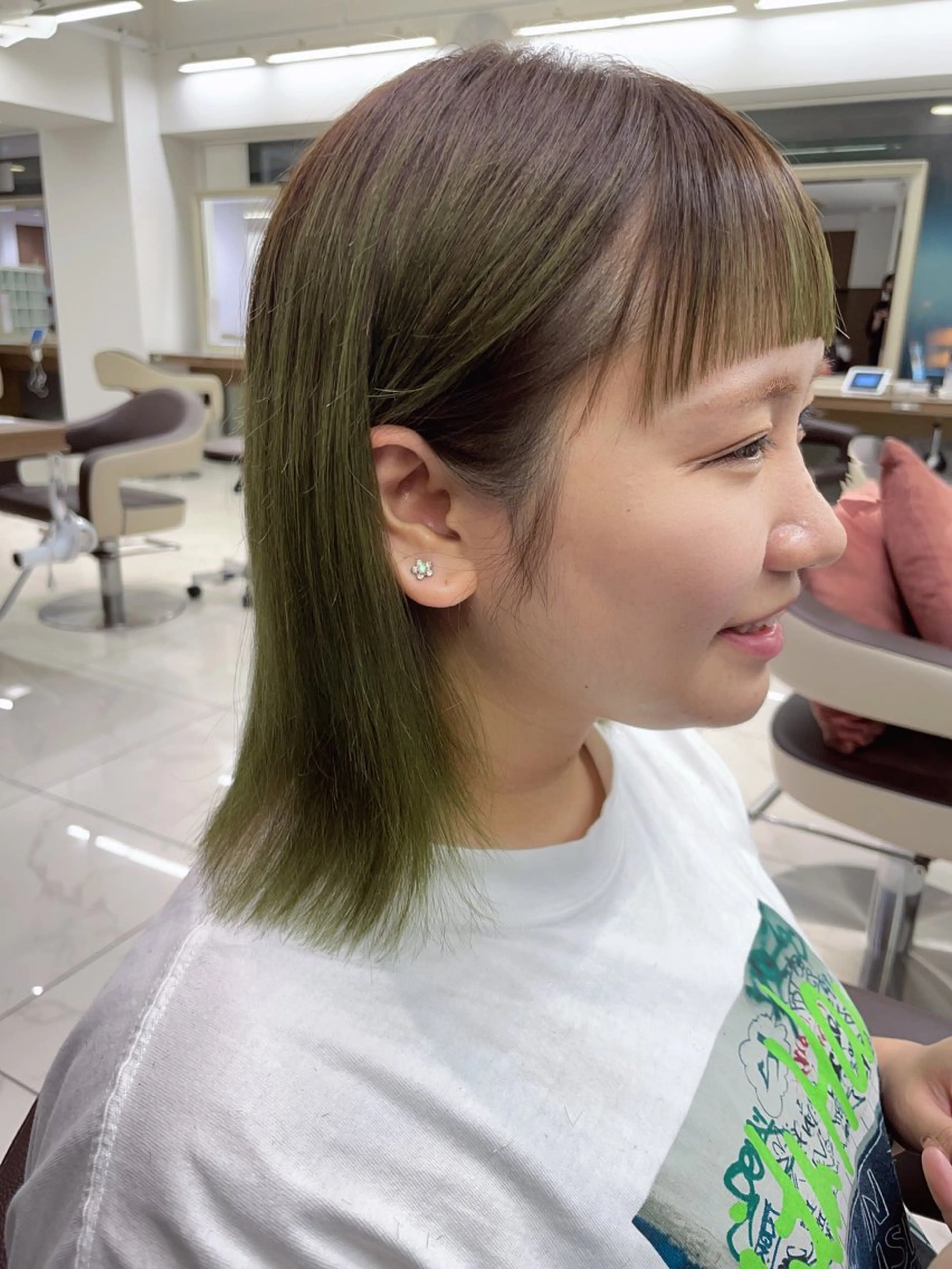 ミディアム ヘアカラー 福島成美/髪質改善 縮毛矯正/カラーのヘアスタイル