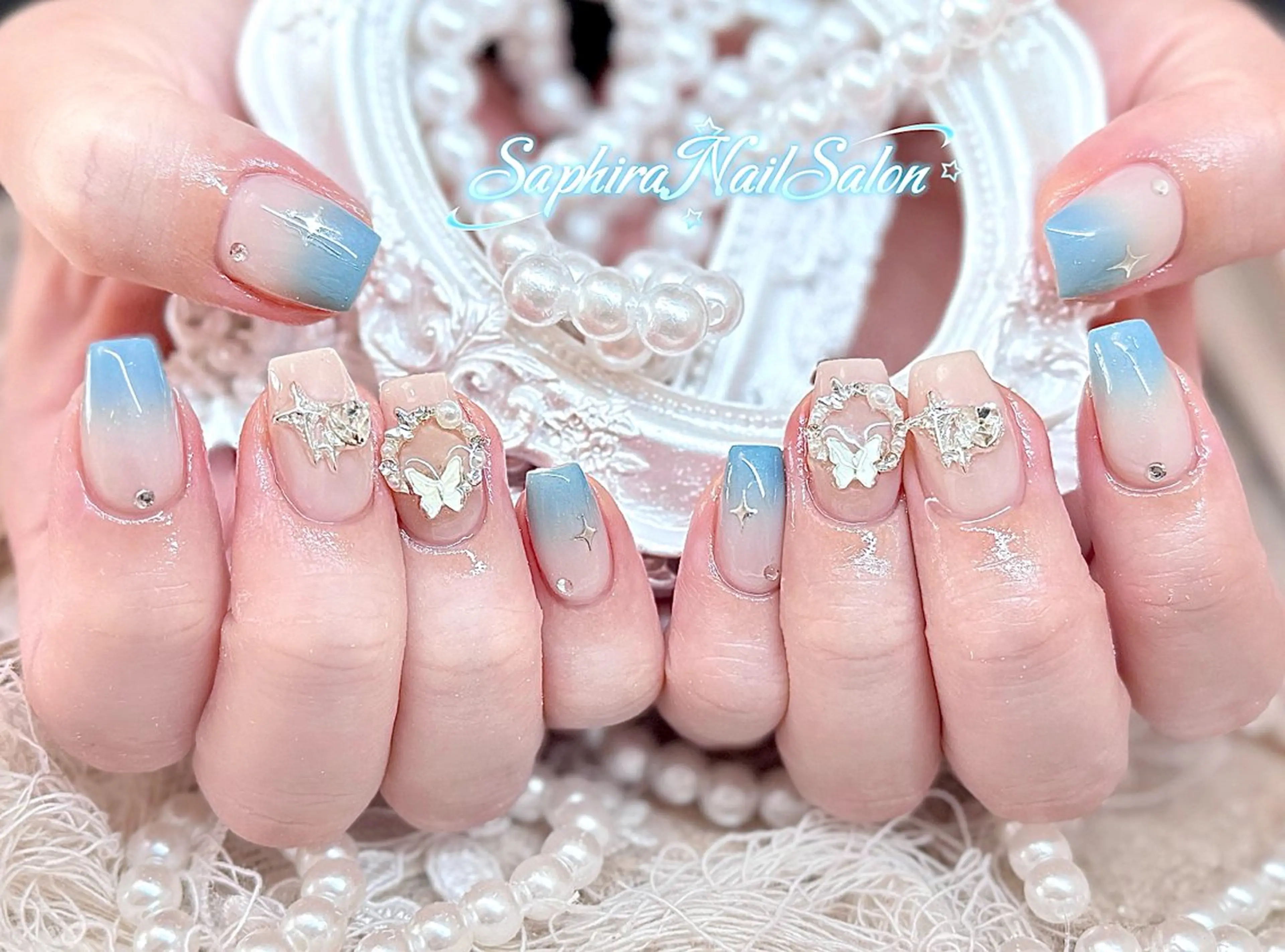 カラー ハンドネイル Saphiraネイル サロン錦糸町のネイルデザイン