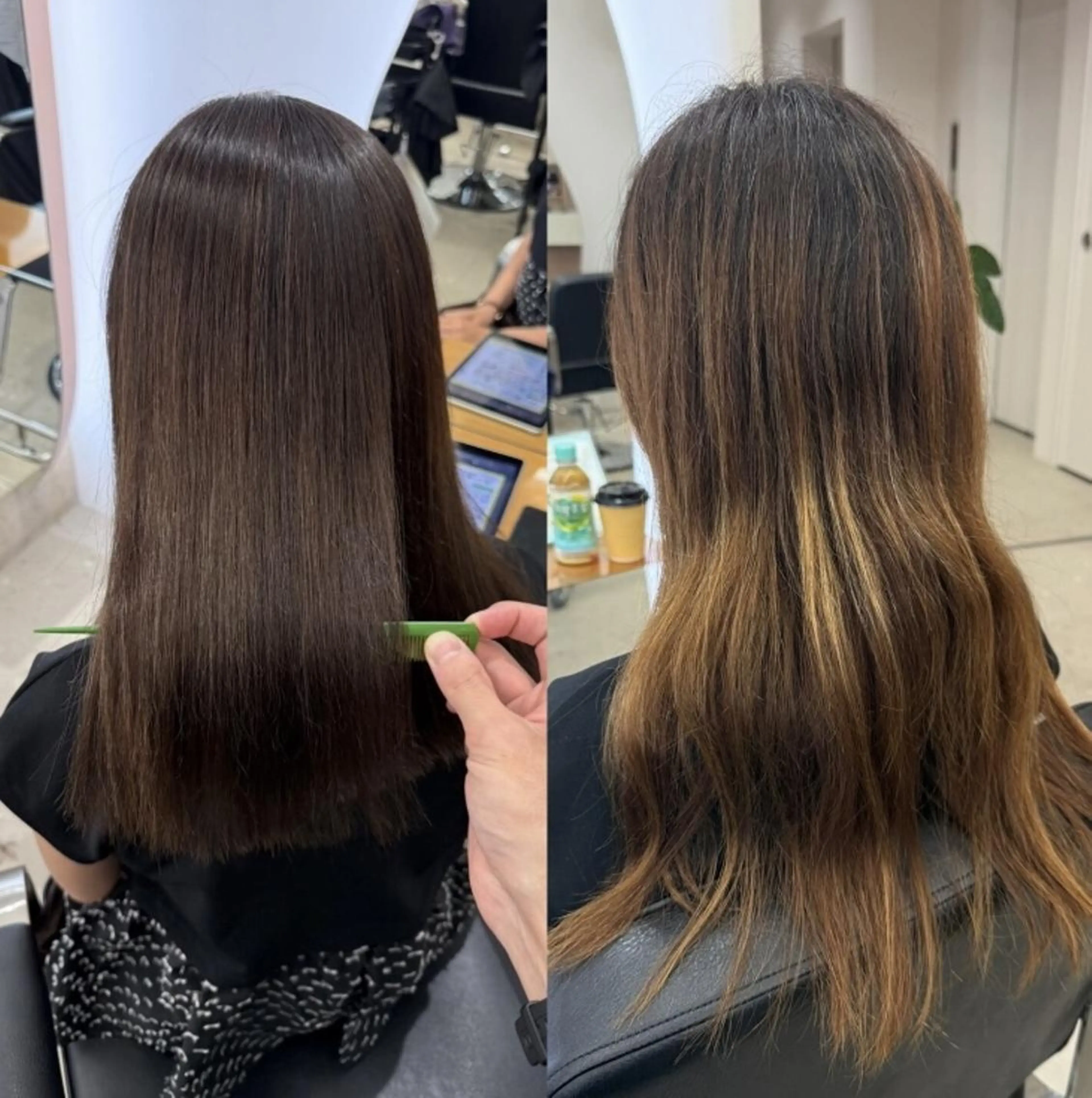 ロング カラー パーマ 似合わせ/髪質改善 /Bonheur京介のヘアスタイル