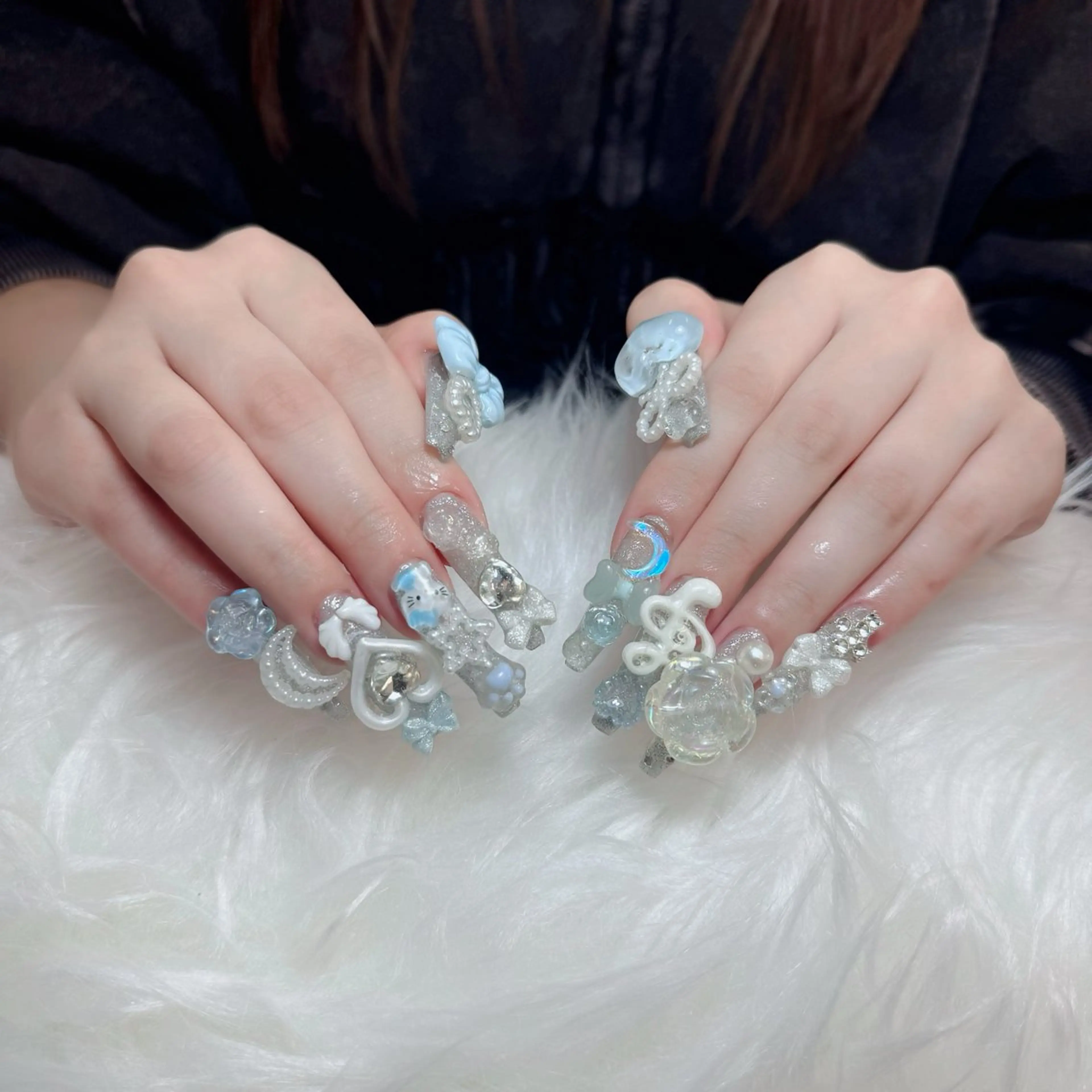 ネイル ジェルネイル 韓国ネイル マグネットネイル ネイルチップ 冬ネイル Lenie Nail Salonのネイルデザイン