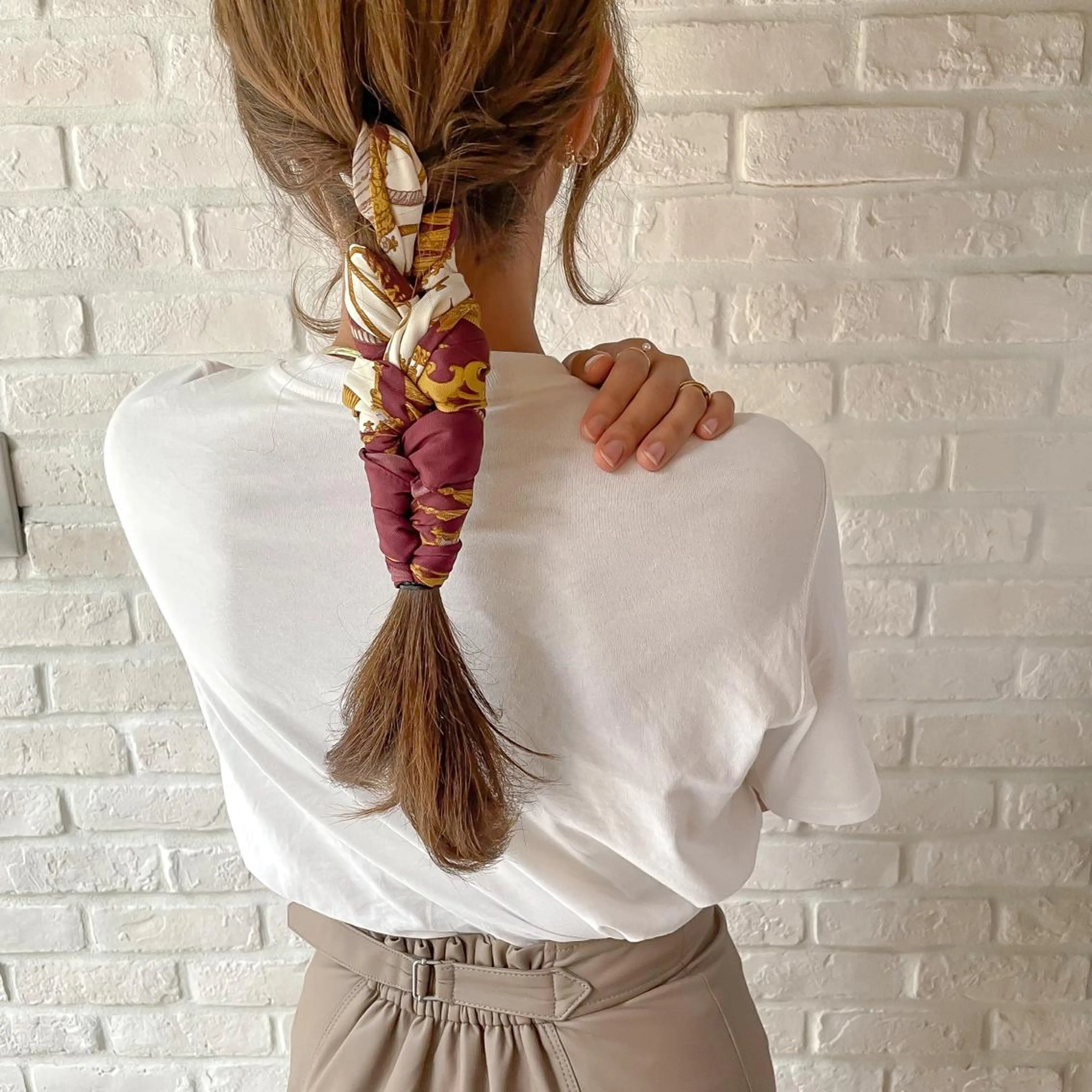 ロング カラー ヘアアレンジ ブラウンカラー くすみブラウン SHANTi 飯塚 ヘアセット/髪質改善のヘアスタイル