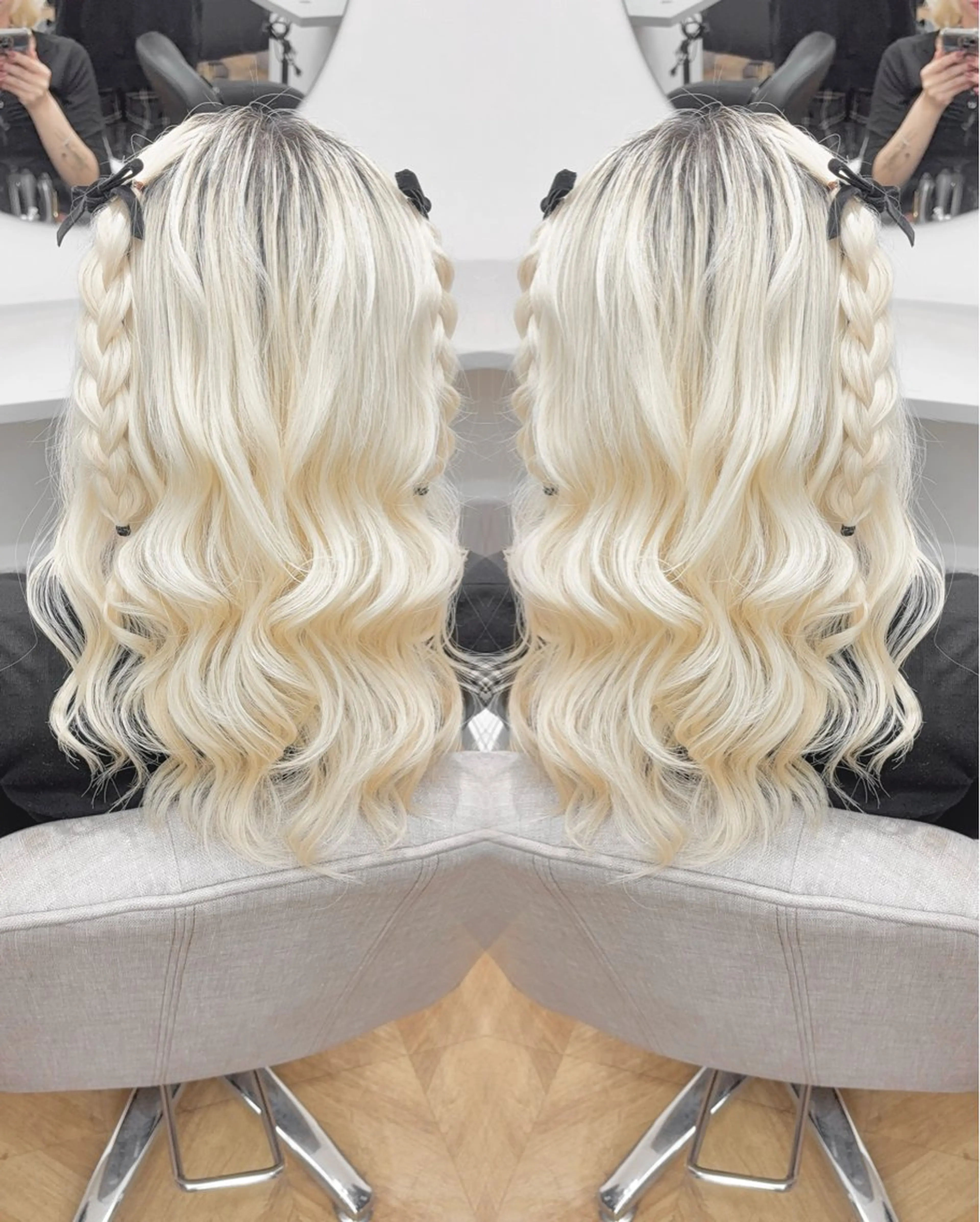 ロング ヘアアレンジ 小顔カット/美髪矯正 /透明感カラー🫧のヘアスタイル