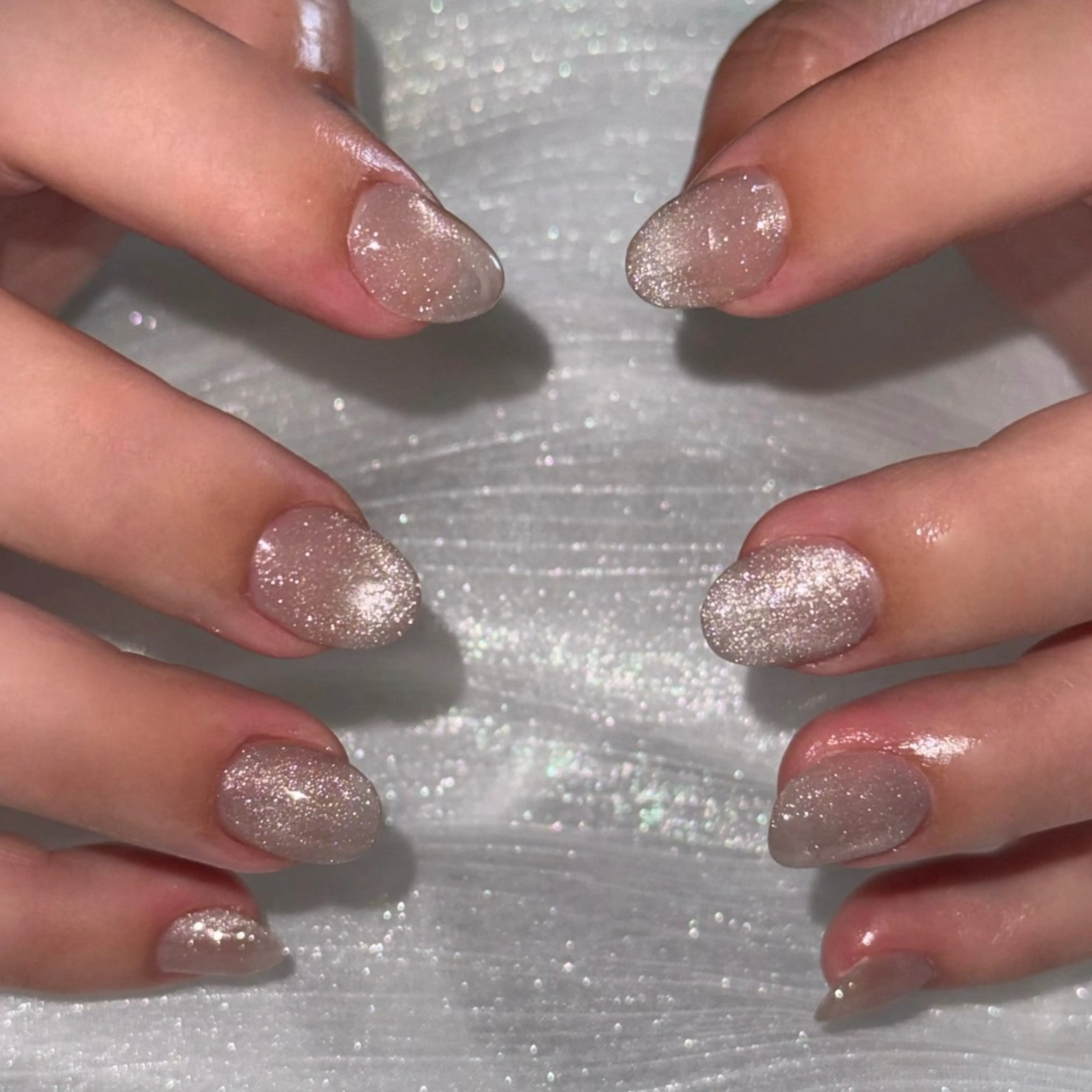 ネイル 長さ出し キラキラネイル マグネットネイル Selune Nailセルンネイルのネイルデザイン