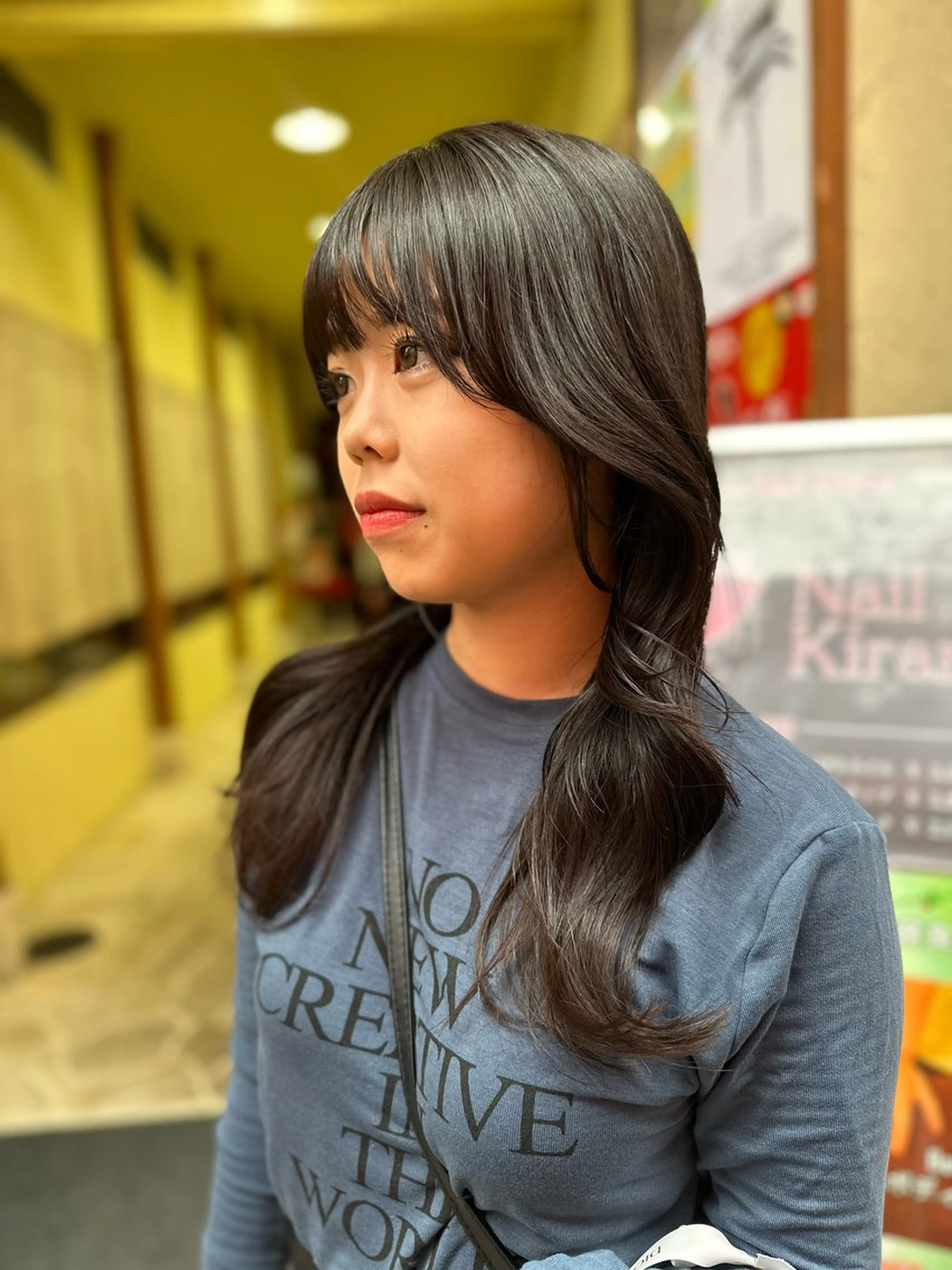 ロング レイヤーカット ワンホンレイヤー ＲＩ ＨＯのヘアスタイル