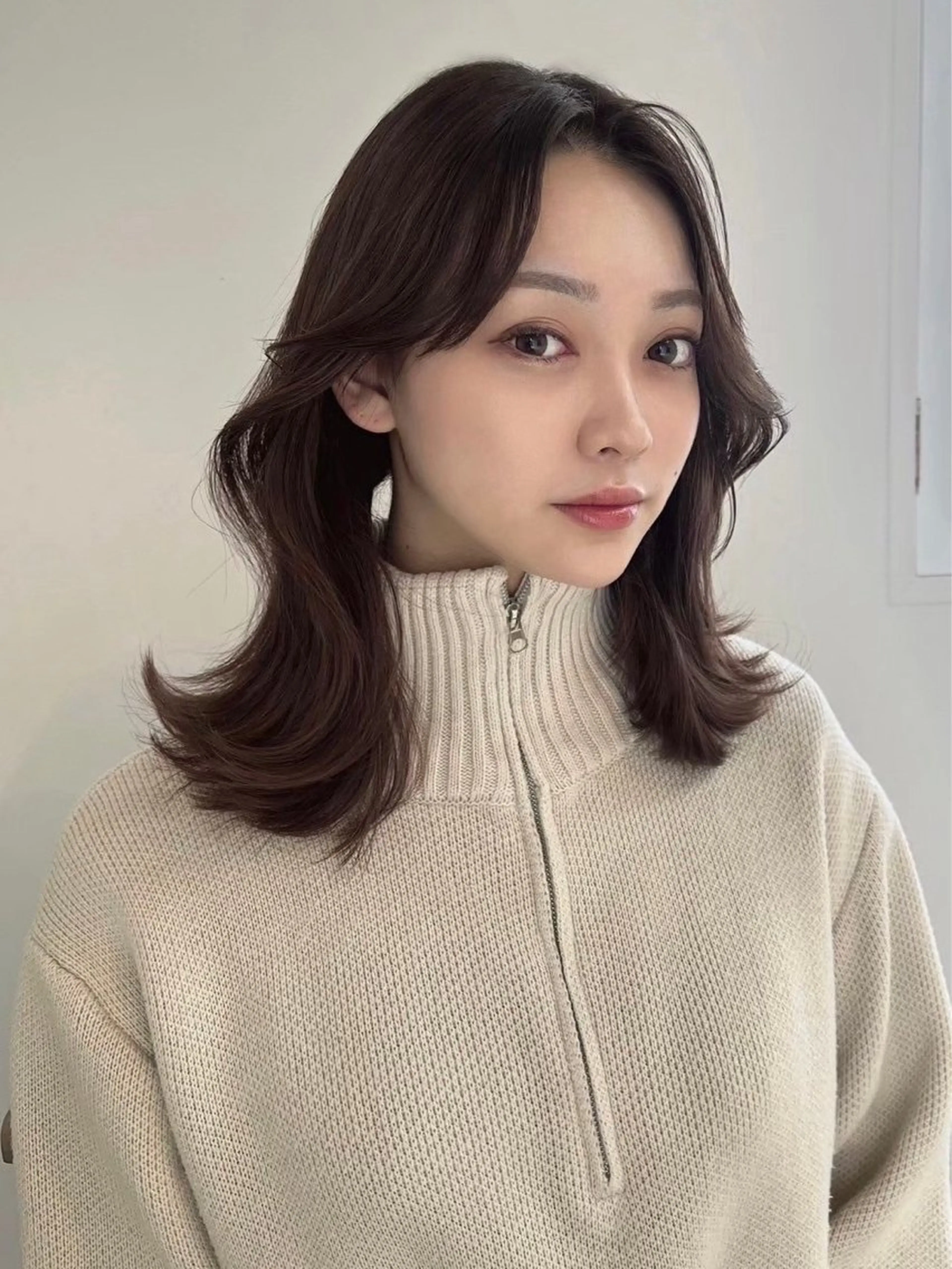 セミロング カラー repos京都 四条河原町店 ミルボンAujua認定サロン【ルポ】所属・むっちー/河原町/ 縮毛矯正/韓国ヘアーのヘアスタイル