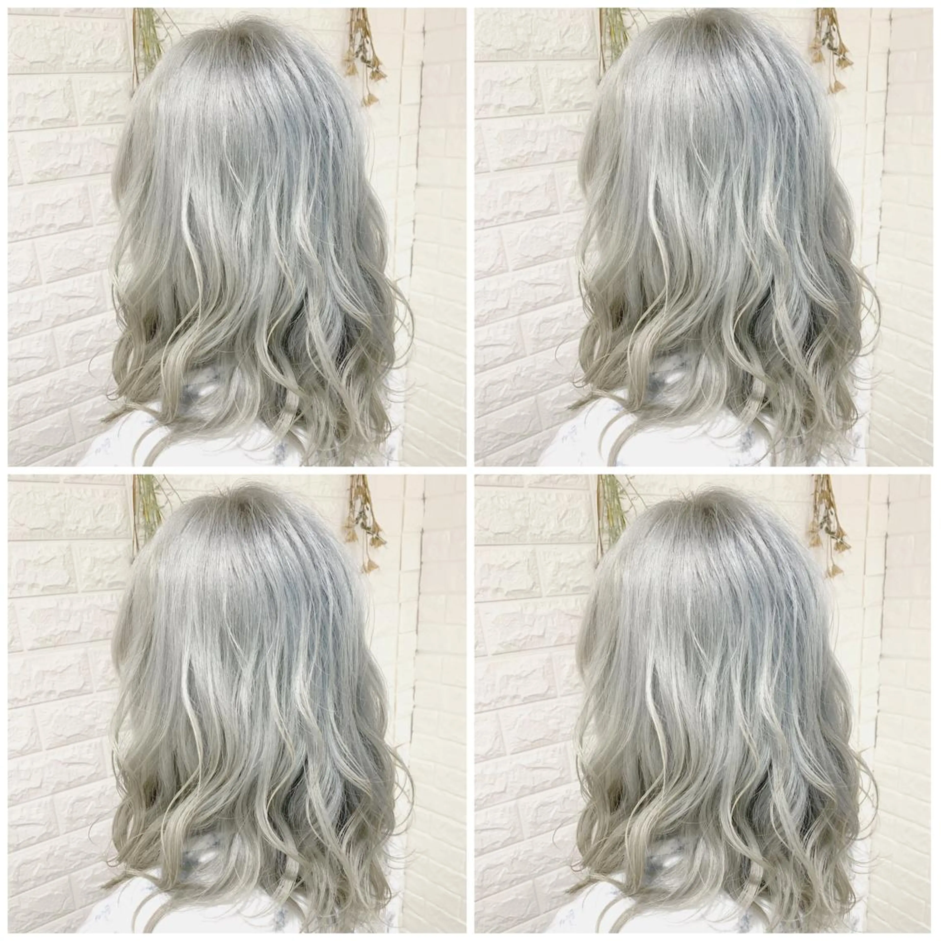 セミロング カラー ブリーチ ブルーカラー シルバー ヘアカラー トリートメント ハイトーン/ブリーチ 山崎　悠次のヘアスタイル