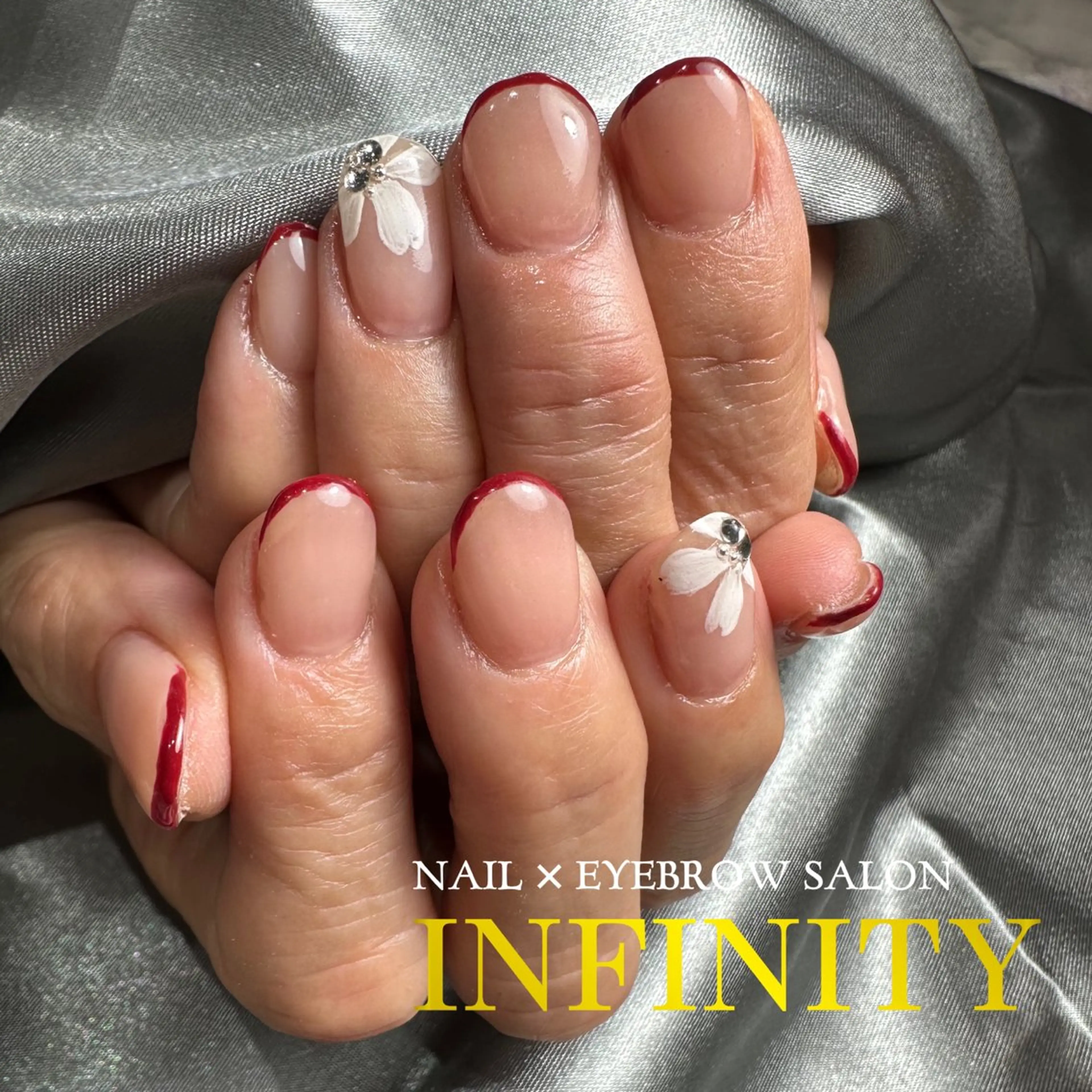 ネイル フレンチネイル 持ち込み ショートネイル ハンドネイル INFINITY所属・INFINITY Sachiのネイルデザイン