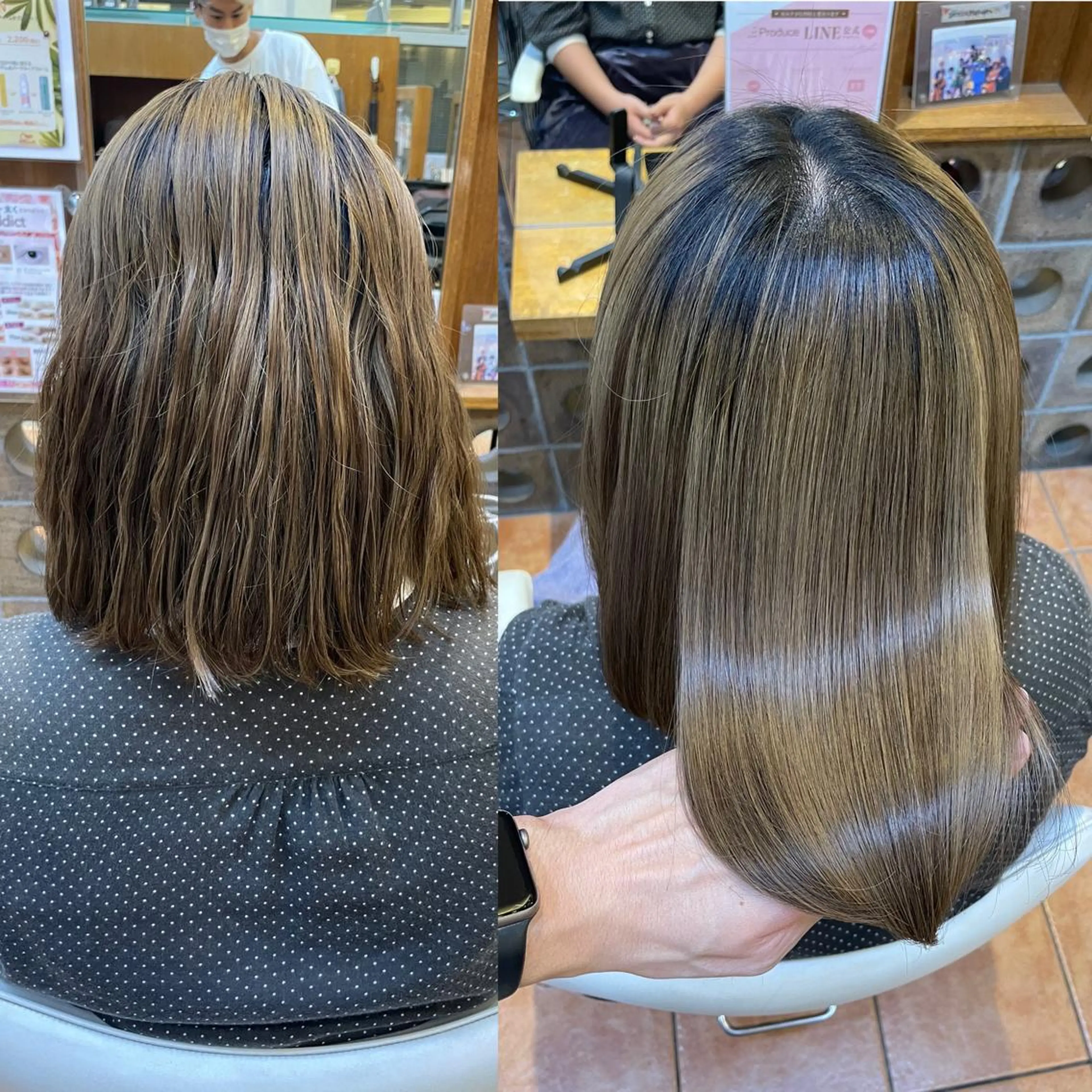 ミディアム 髪質改善 トリートメント トリートメント HERSHE by apollo所属・✨美髪矯正&ショート の小林✨のヘアスタイル