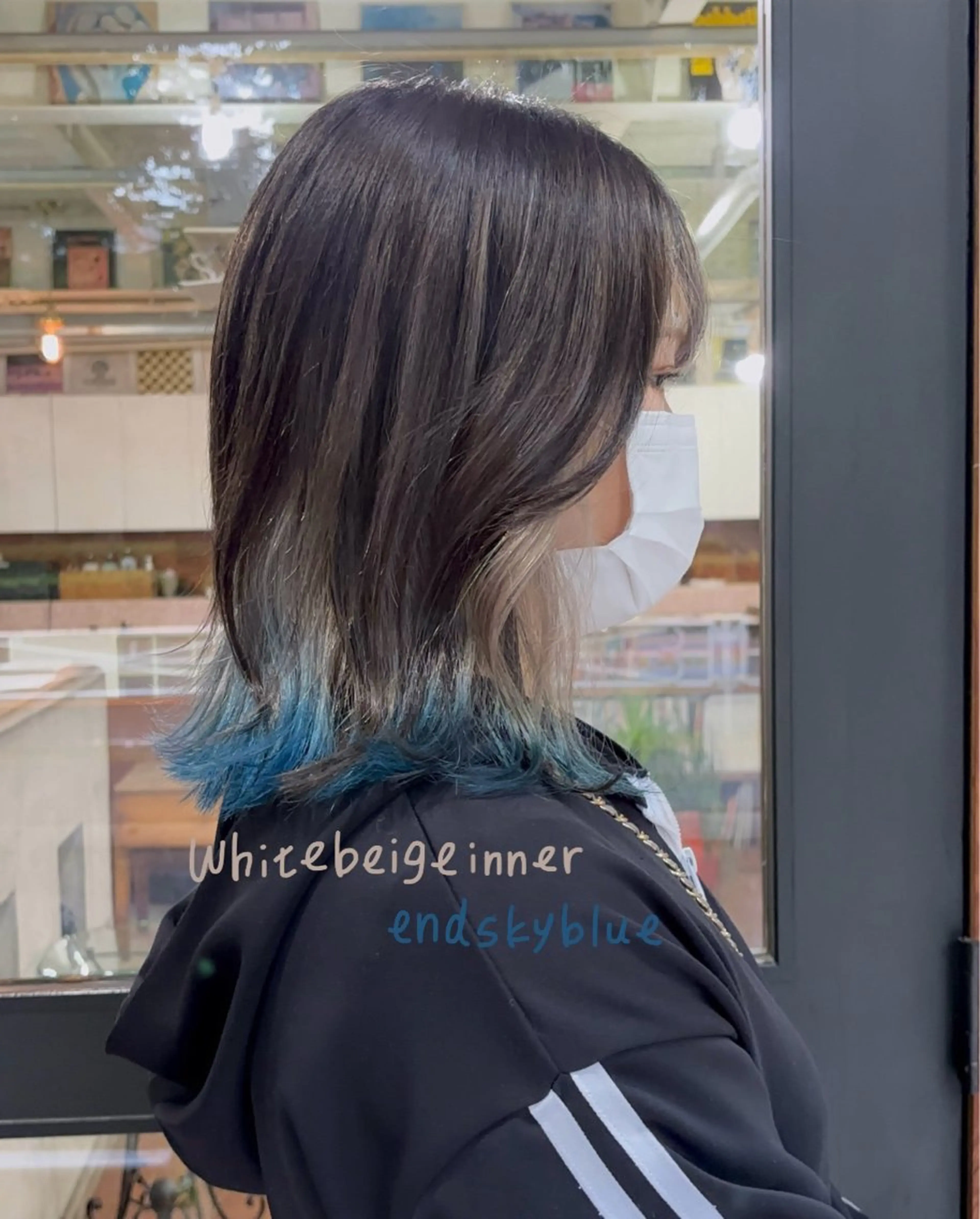 ミディアム カラー ベージュカラー ブルーカラー ホワイトベージュ ヘアカラー なぎ🌿.∘[ボブ, ニュアンスカラー]のヘアスタイル