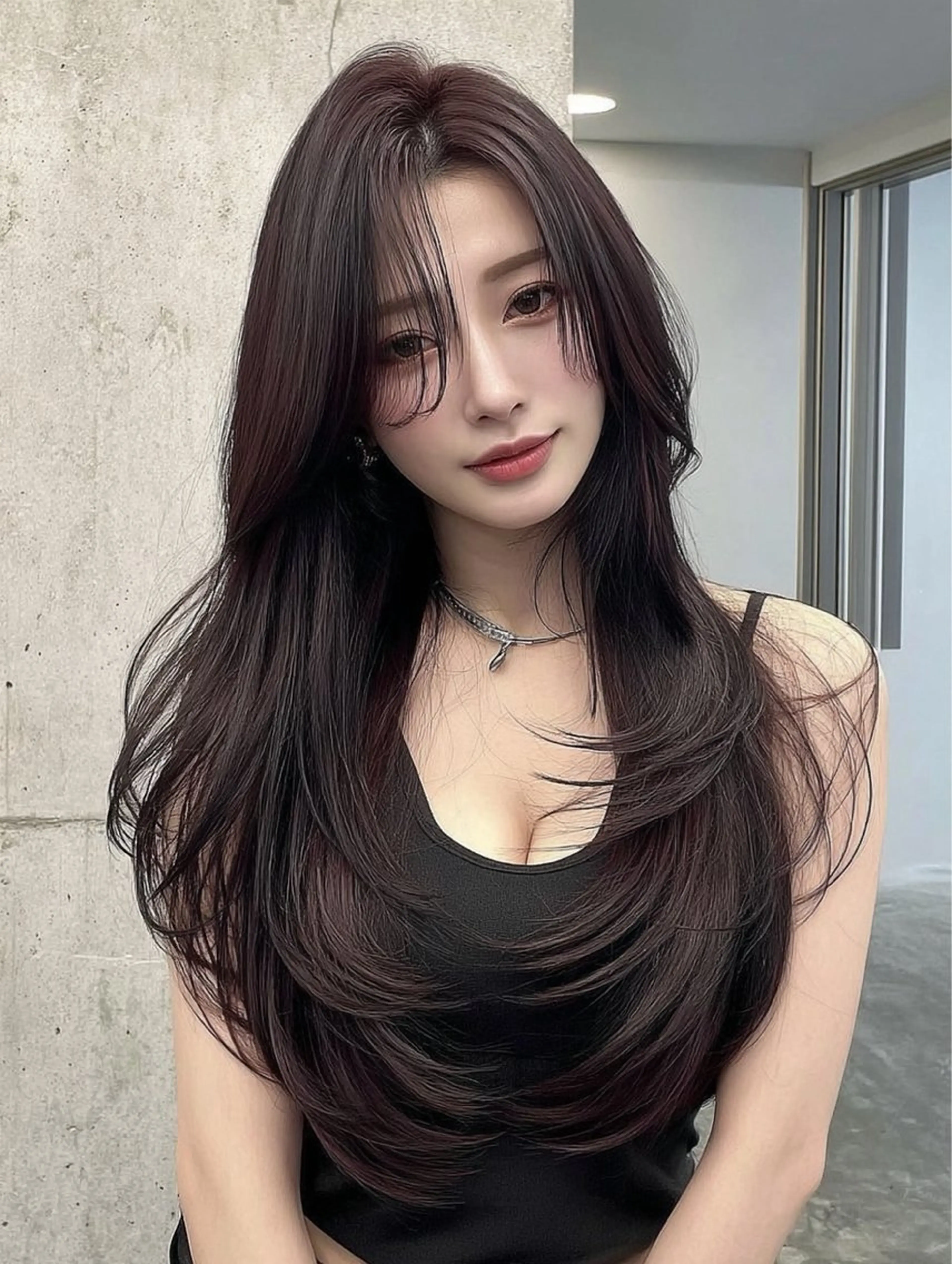 ロング ゆめ🫧ツヤ髪🧊 透明感カラー/まつパのヘアスタイル