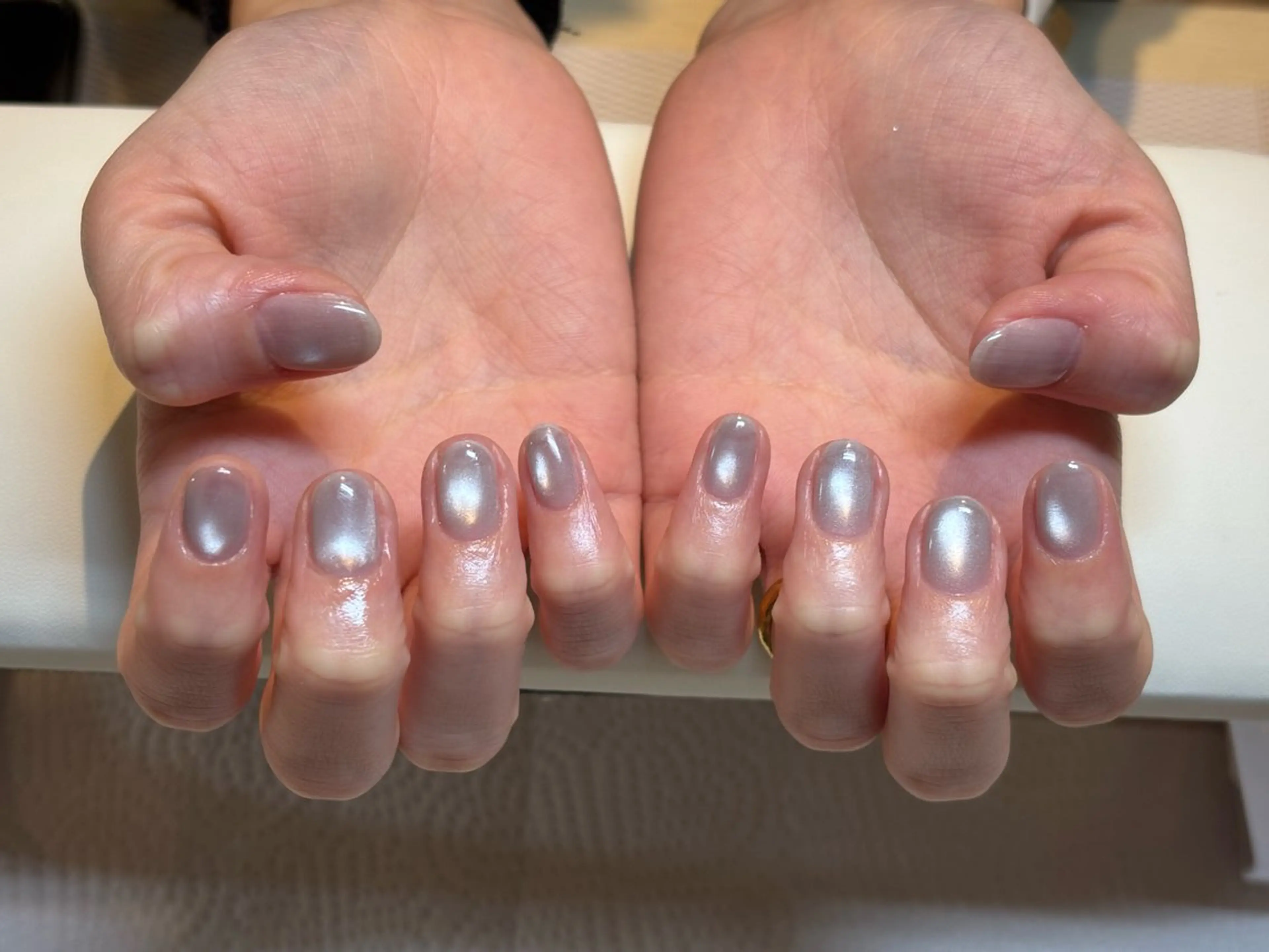 ネイル 水色 マグネットネイル 楡井 陽菜のネイルデザイン