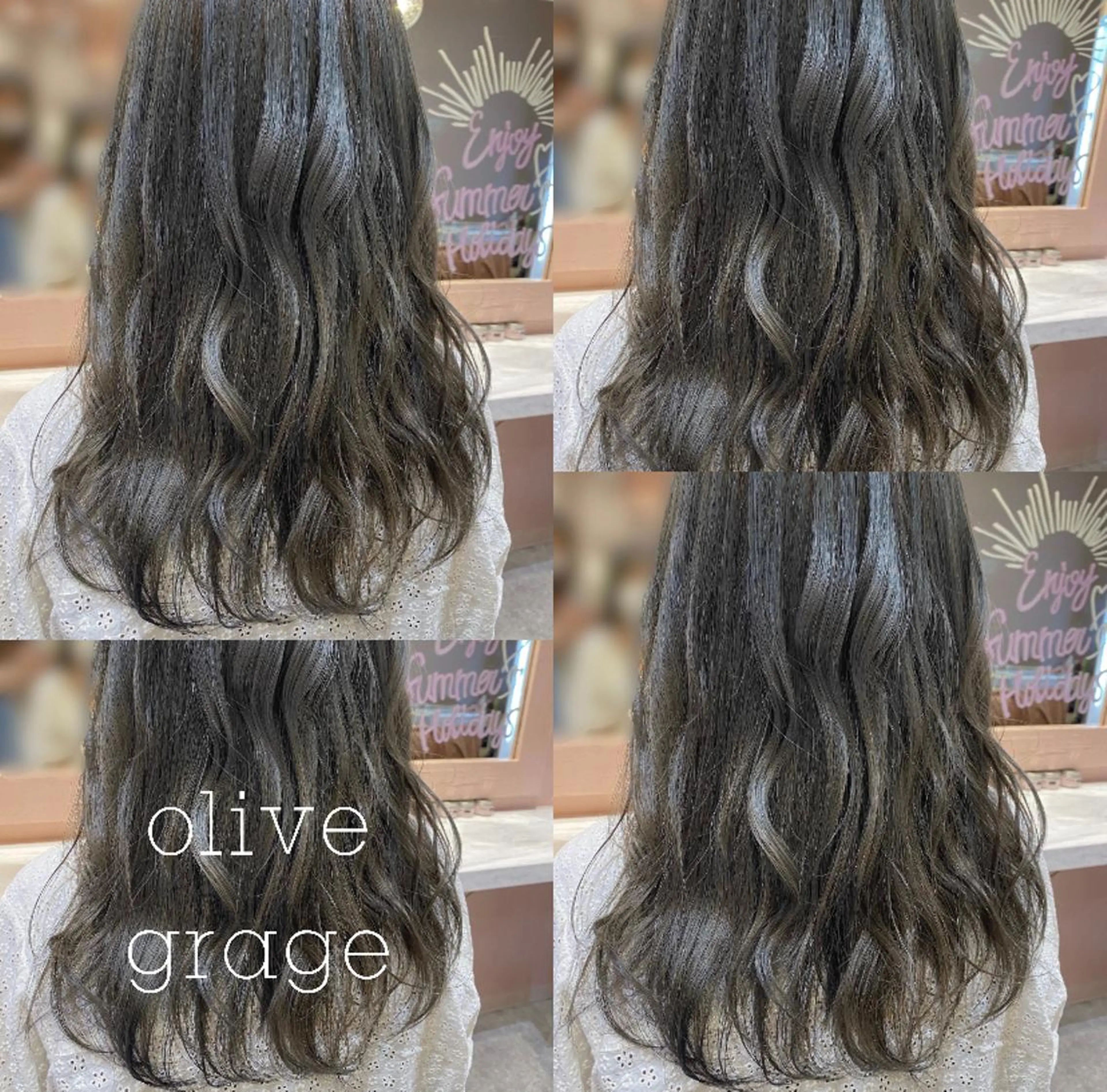 セミロング カラー パーマ ヘアアレンジ キッズ RIYA❤︎ Aujuaソムリエのヘアスタイル