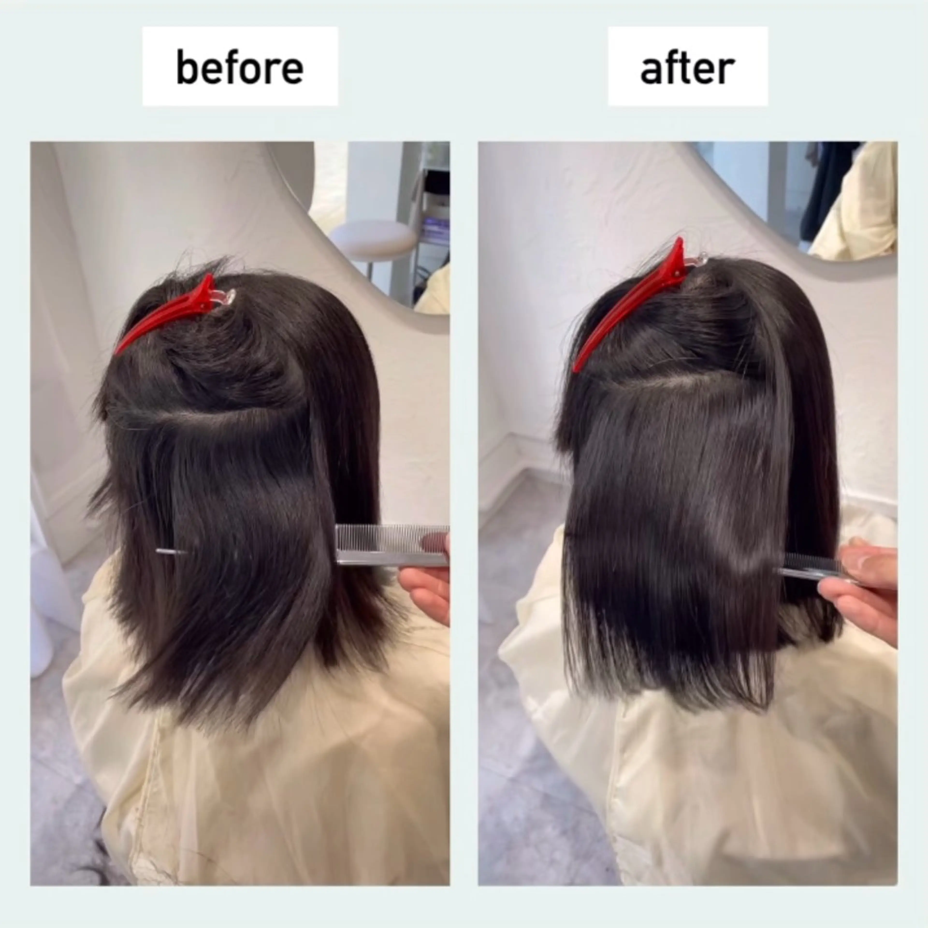 ミディアム ボブ カット 縮毛矯正 トリートメント ジョー/ 縮毛矯正の専門家のヘアスタイル