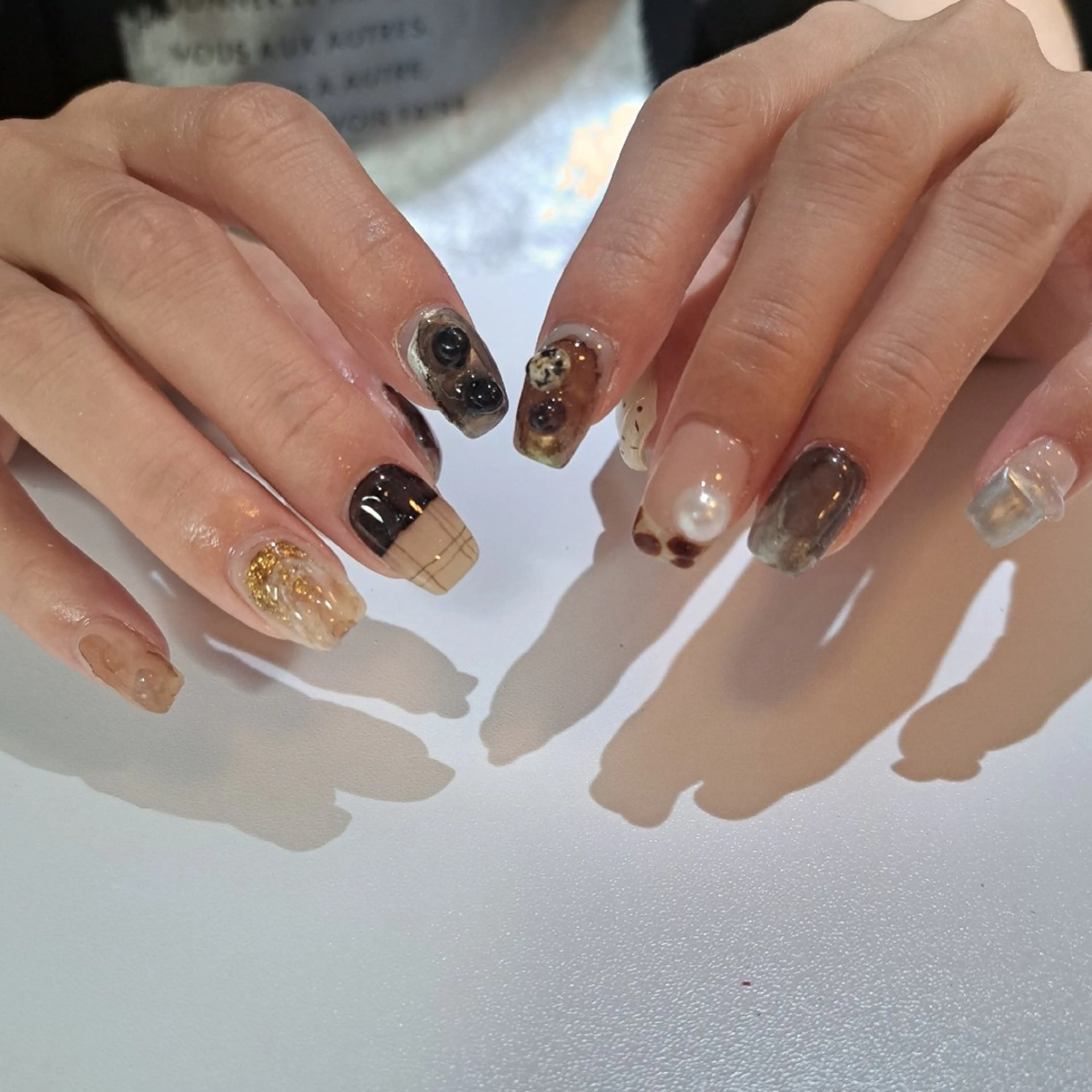 ネイル アートネイル ジェルネイル 持ち込み ニュアンスネイル ぷっくりネイル Nail mood デザイン持ち込みokのネイルデザイン