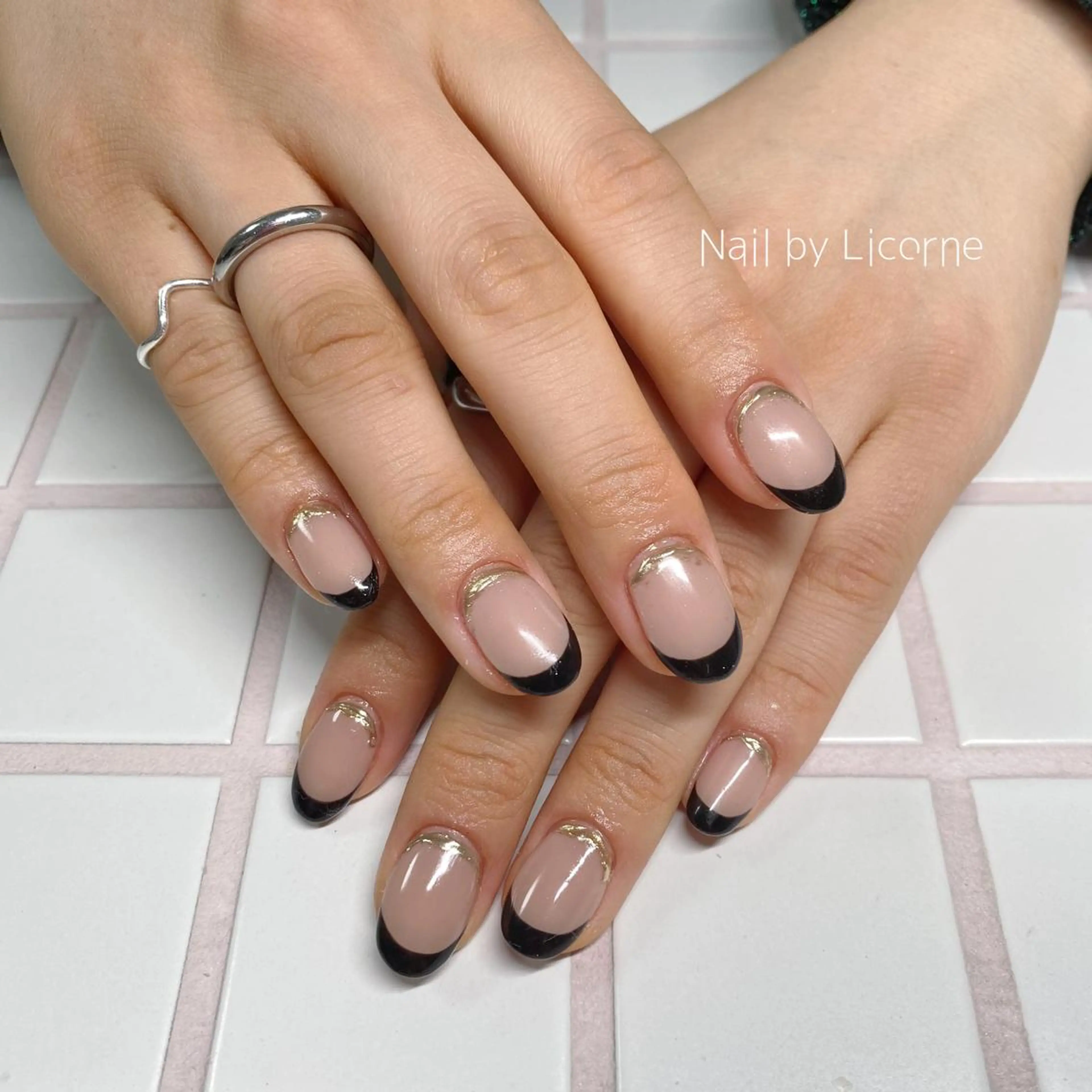 ネイル アートネイル オーロラネイル フレンチネイル 氷ネイル・うるうるネイル マグネットネイル ハンドネイル Nail by Licorneのネイルデザイン